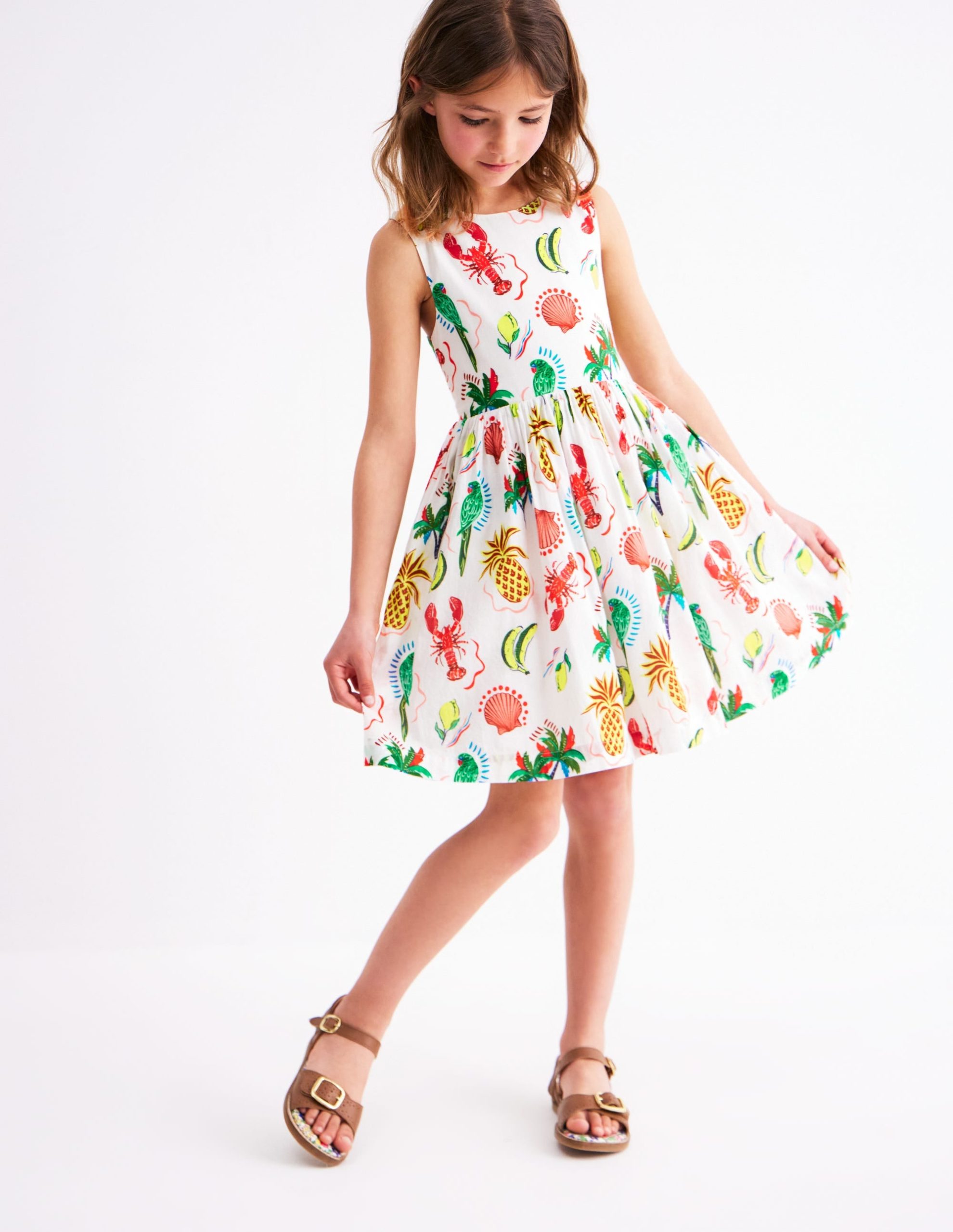 Harper Cross-Back Dress-Multi Tropical - Image 2