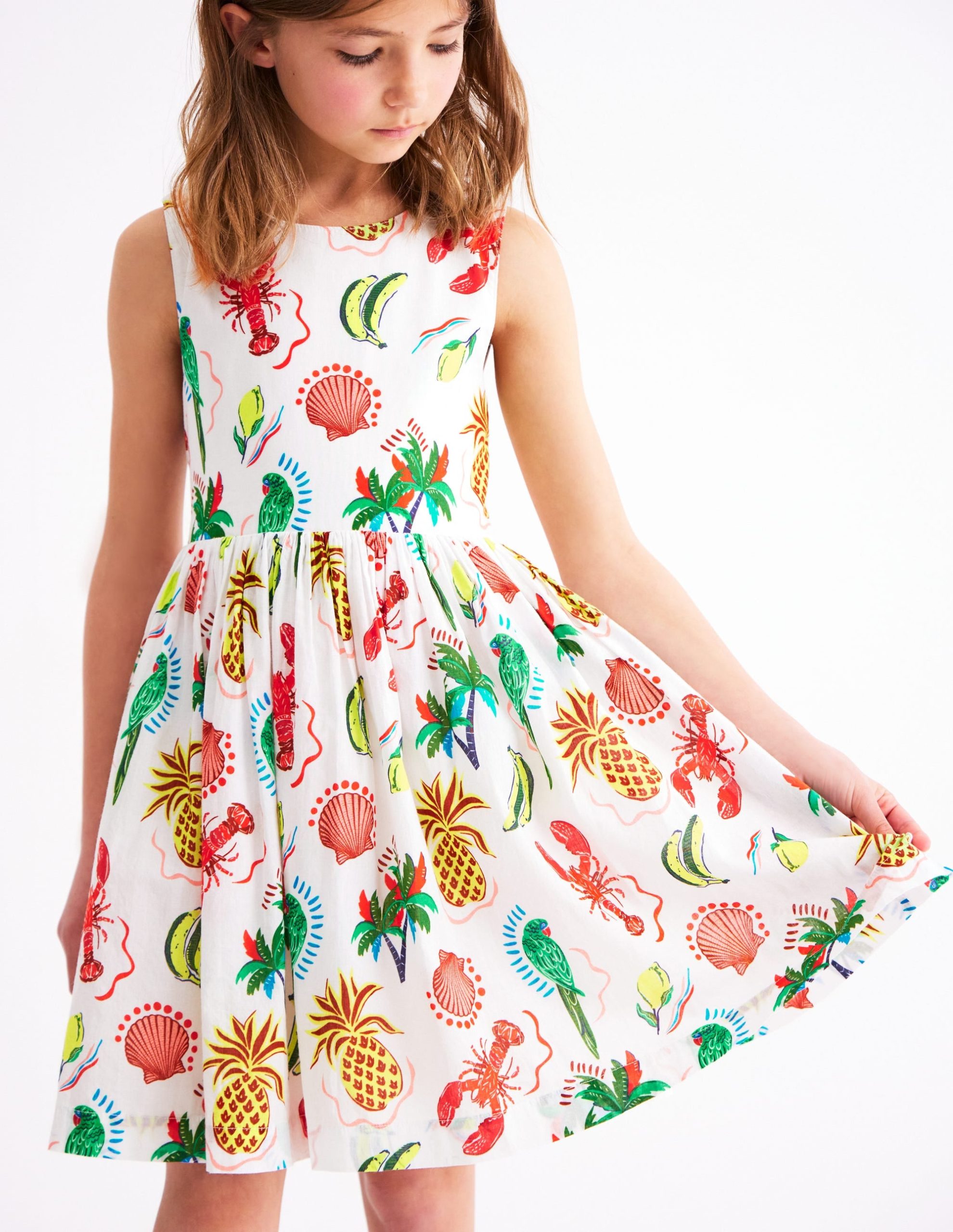 Harper Cross-Back Dress-Multi Tropical - Image 3