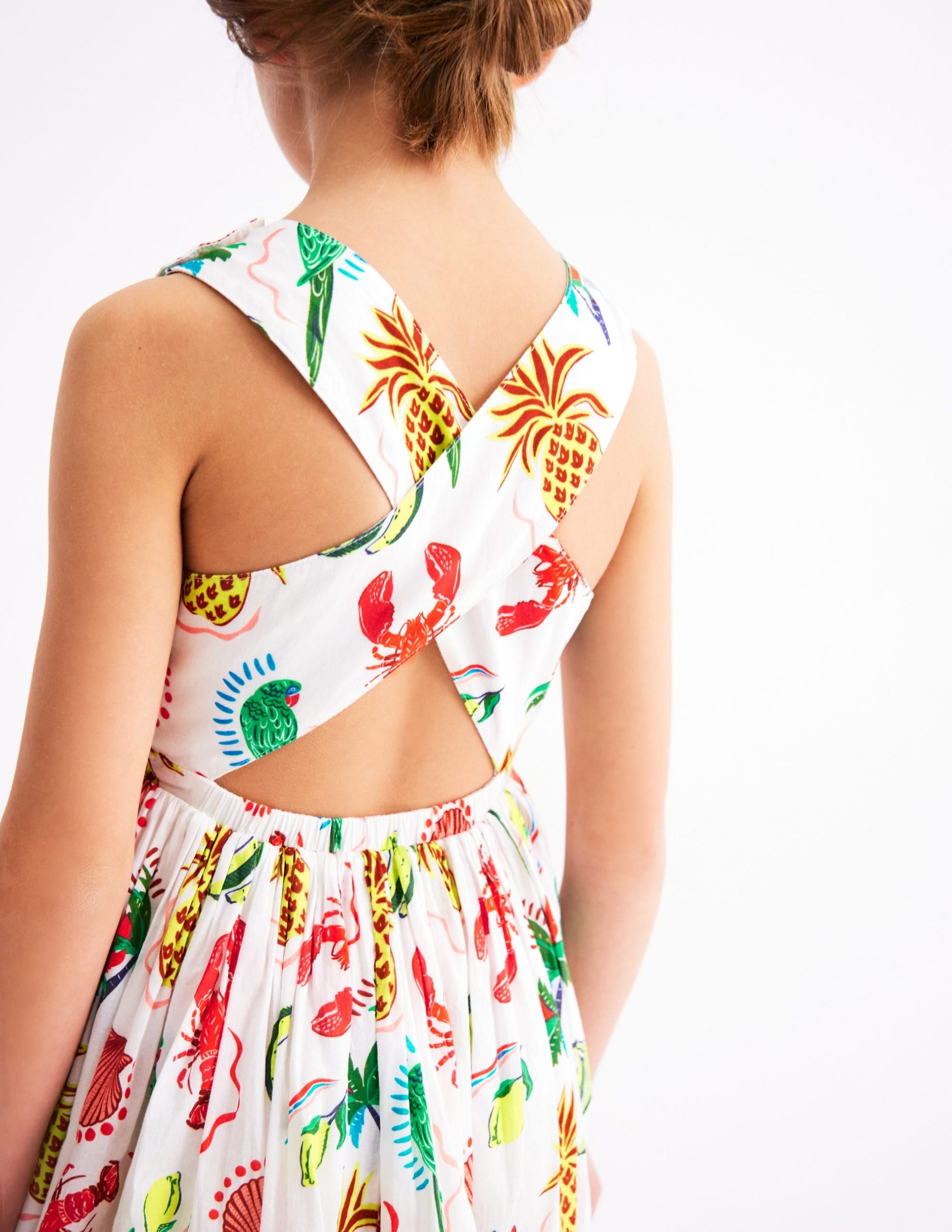 Harper Cross-Back Dress-Multi Tropical - Image 4