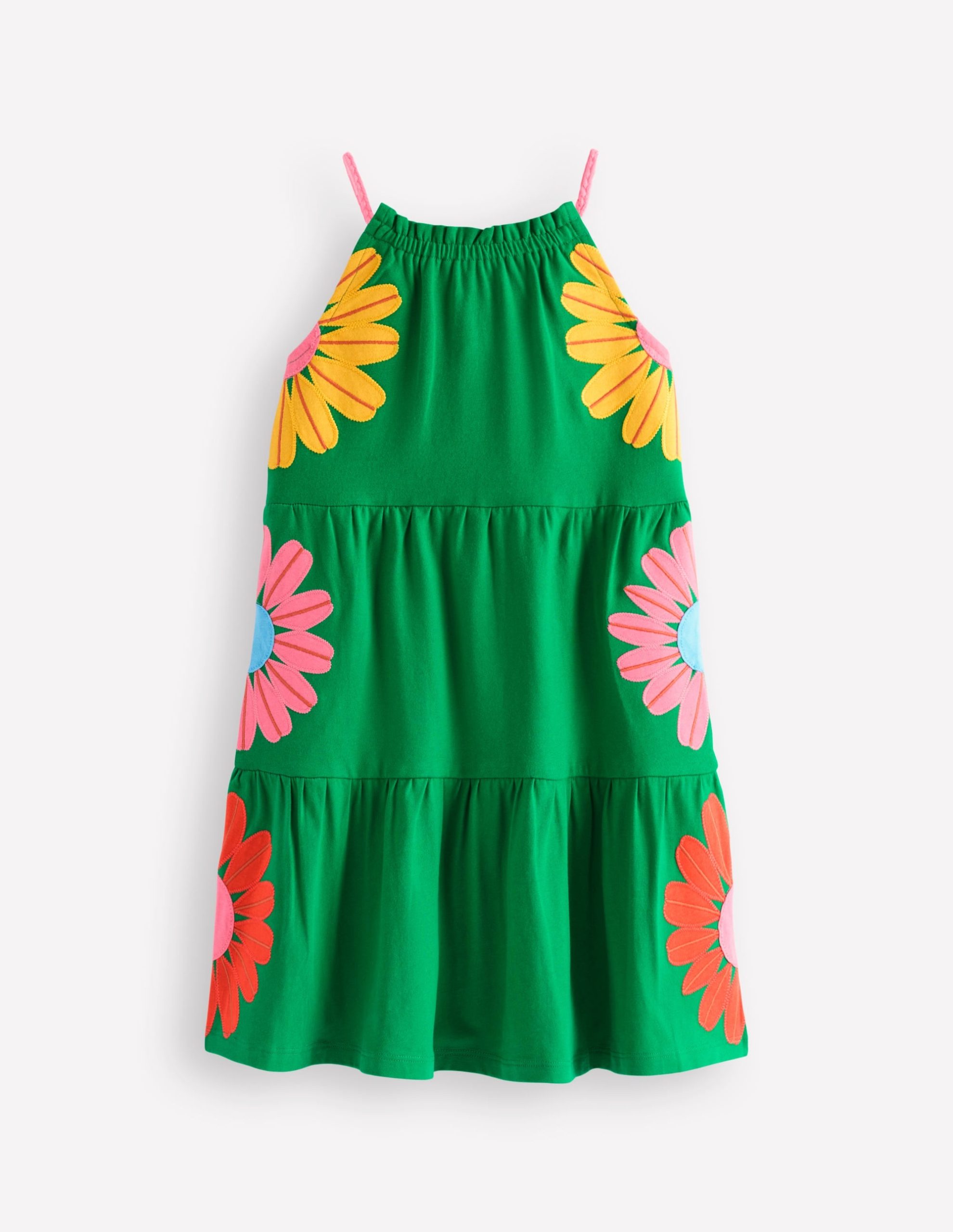 Enola Hotchpotch Jersey Dress-Rich Emerald Flowers - Image 2