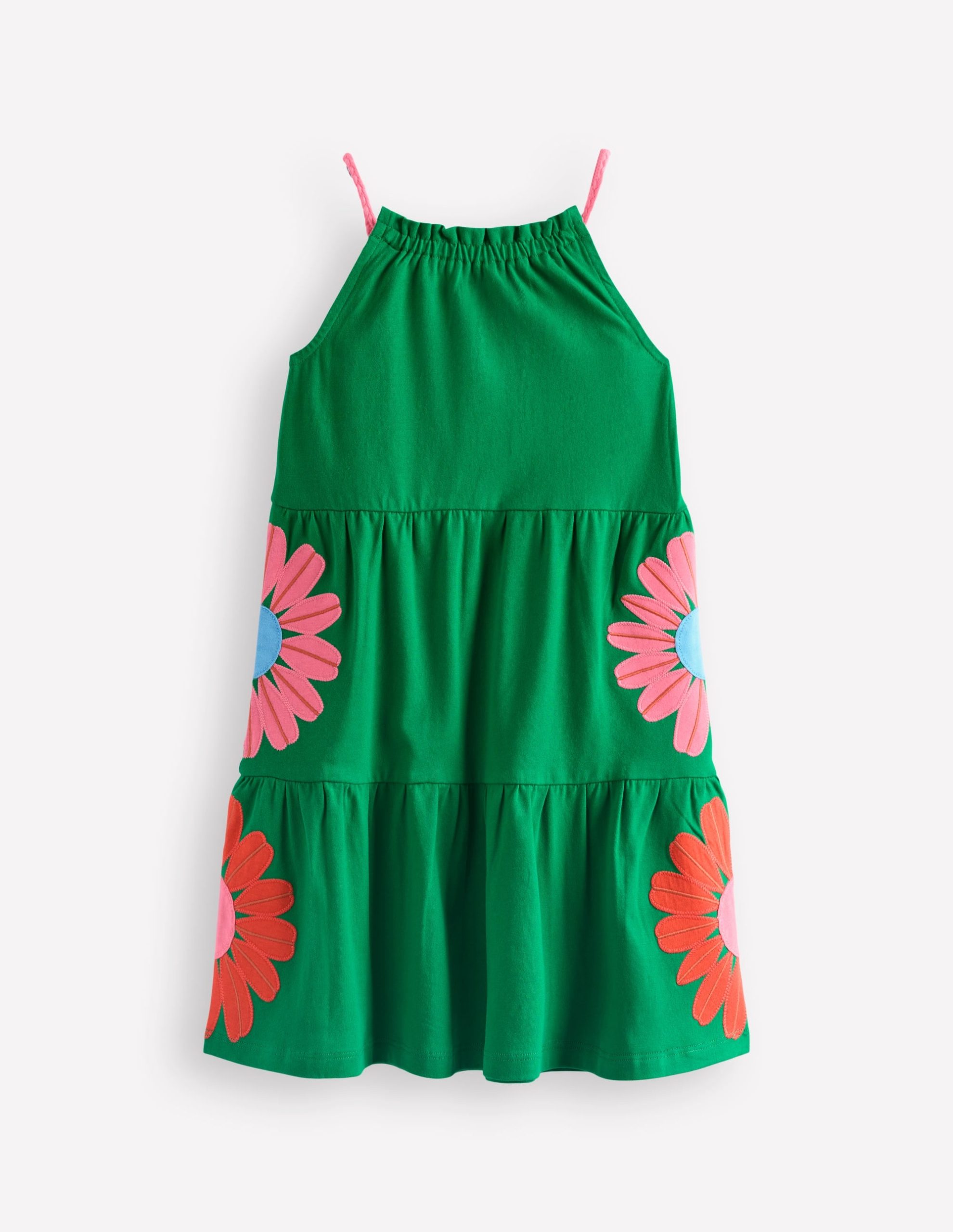 Enola Hotchpotch Jersey Dress-Rich Emerald Flowers - Image 3