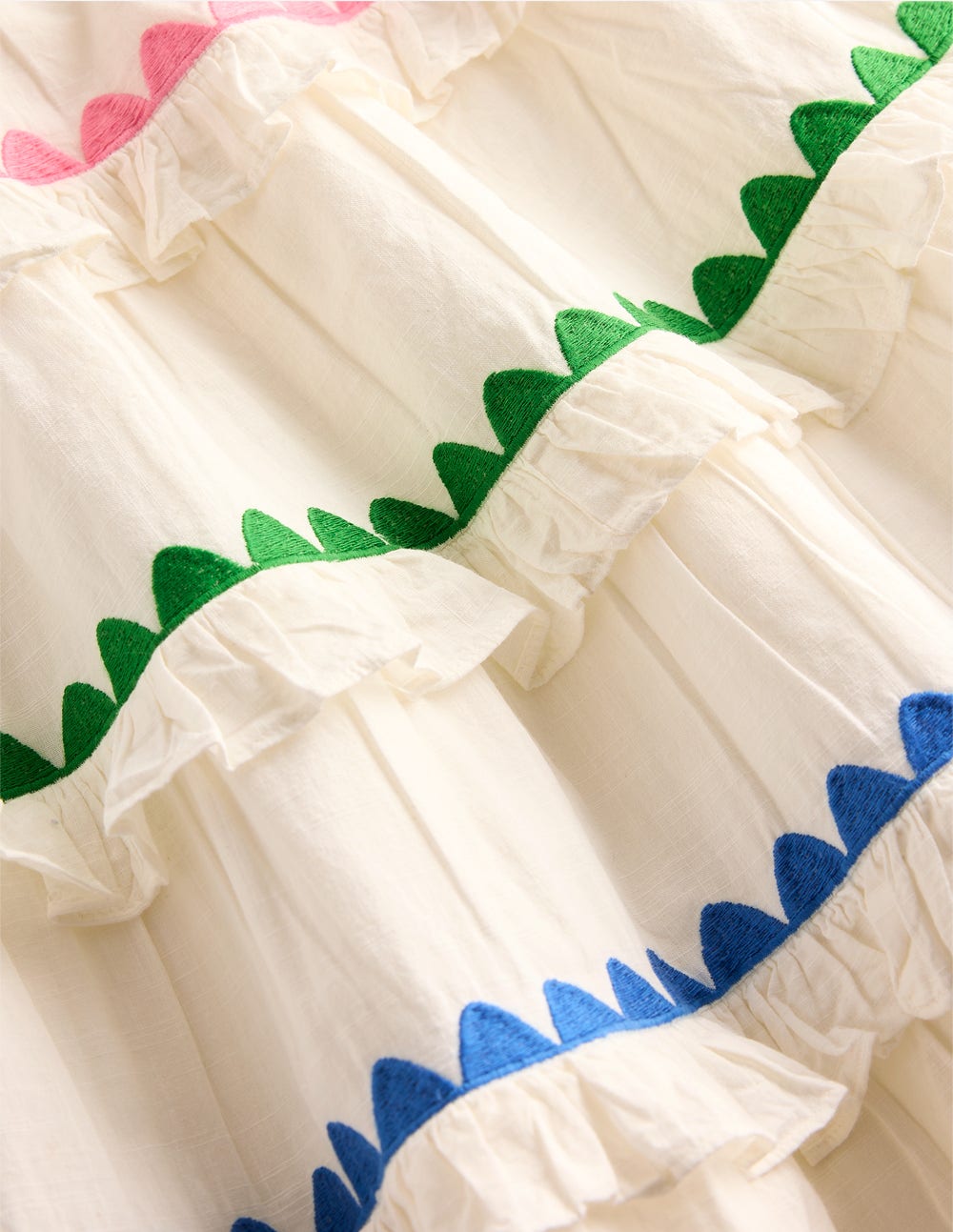 Ruffle Midi Skirt-Soft Ivory Rainbow - Image 4