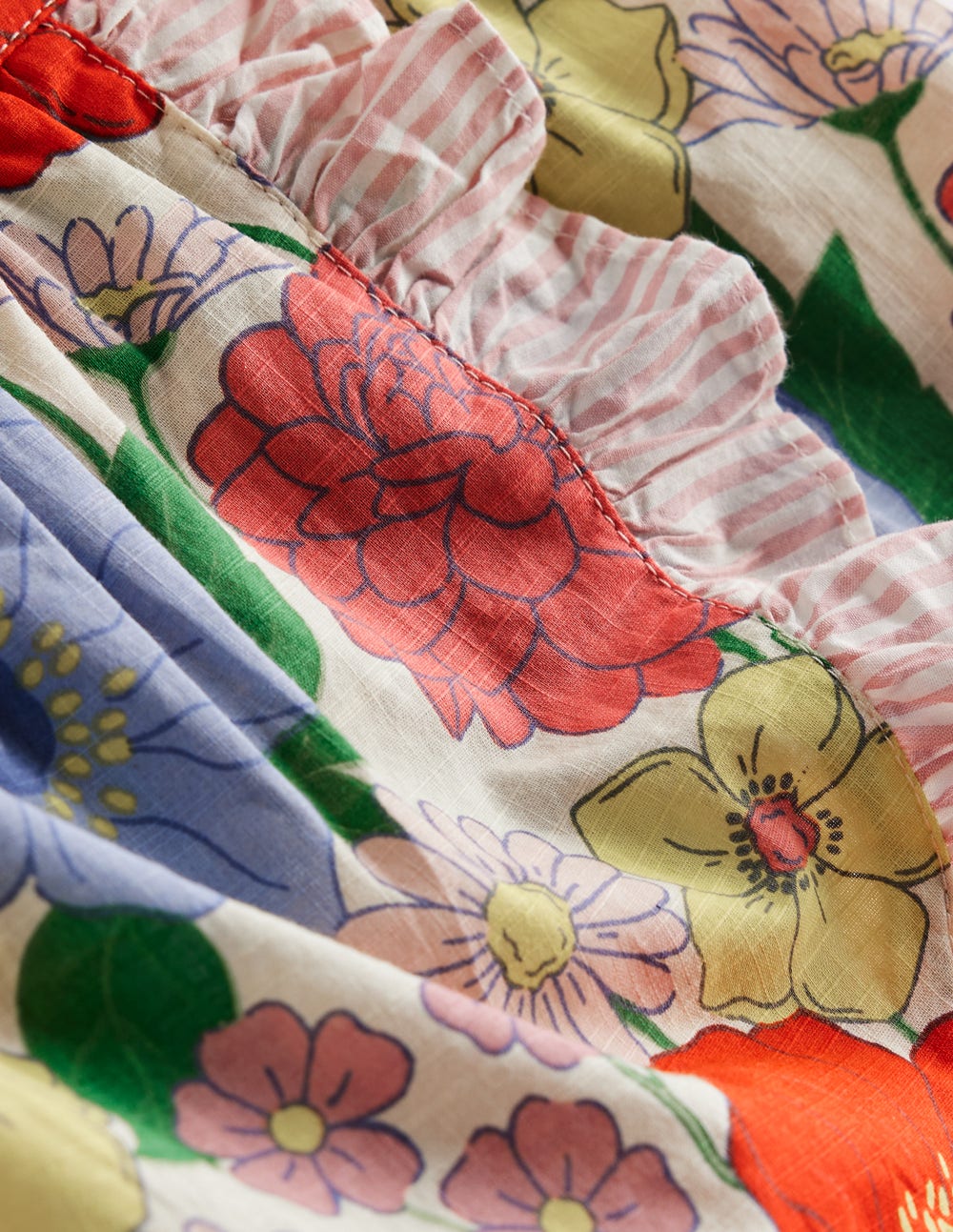 Wrap Frill Skort-Multi Summer Garden - Image 3