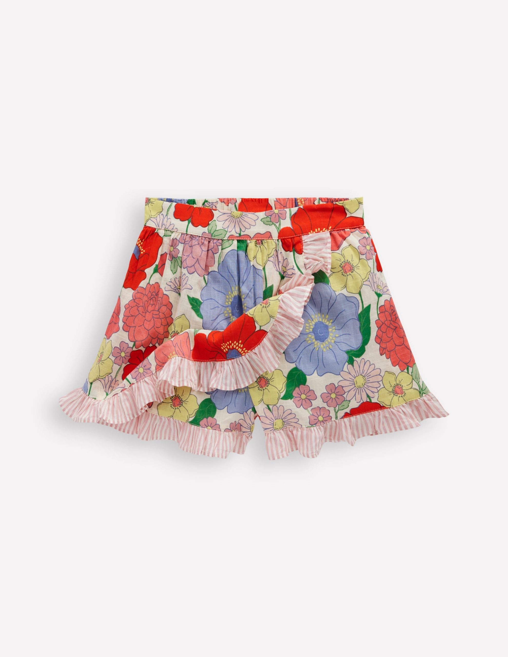 Wrap Frill Skort-Multi Summer Garden - Image 4