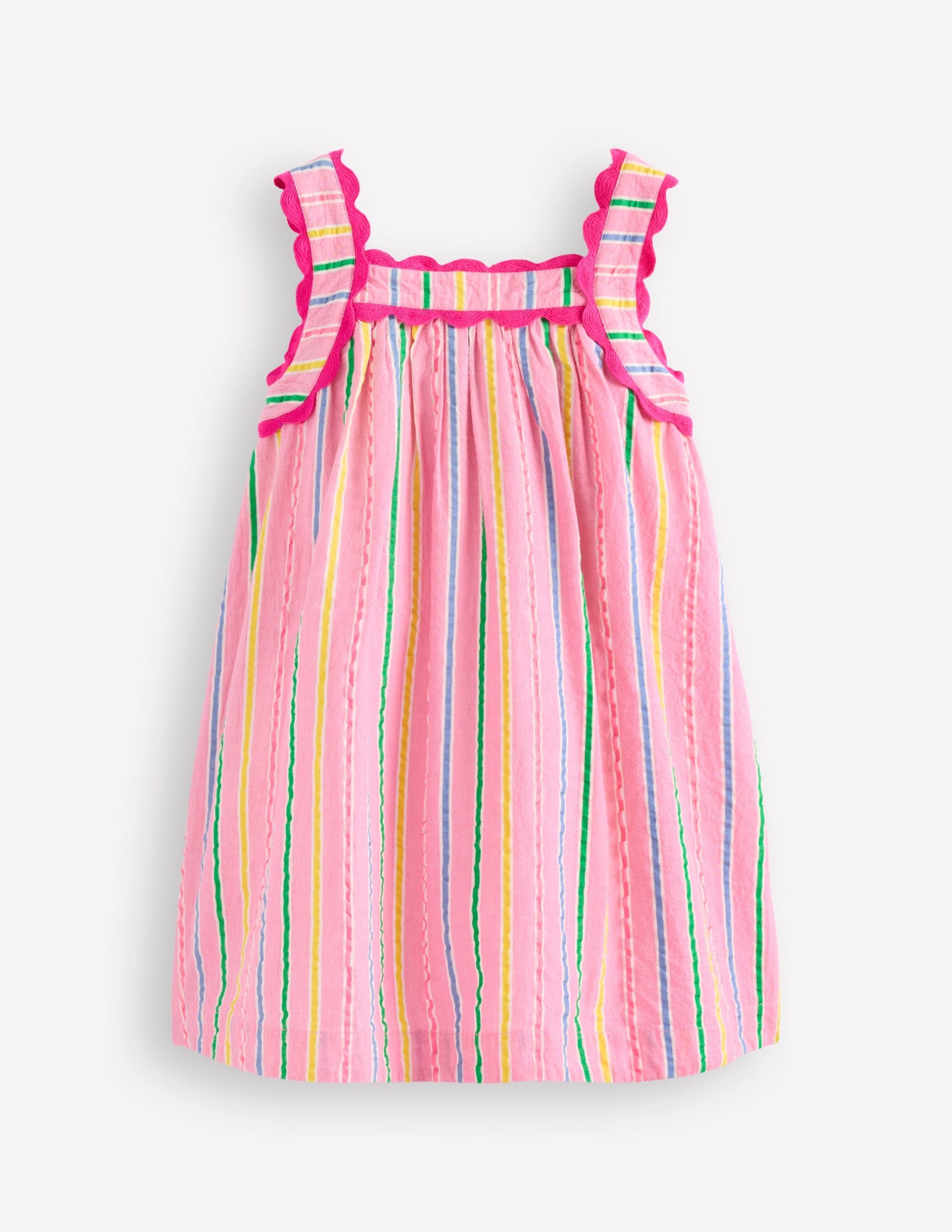 Maribel Strappy Swing Sundress-Pink Multi Stripe - Image 5