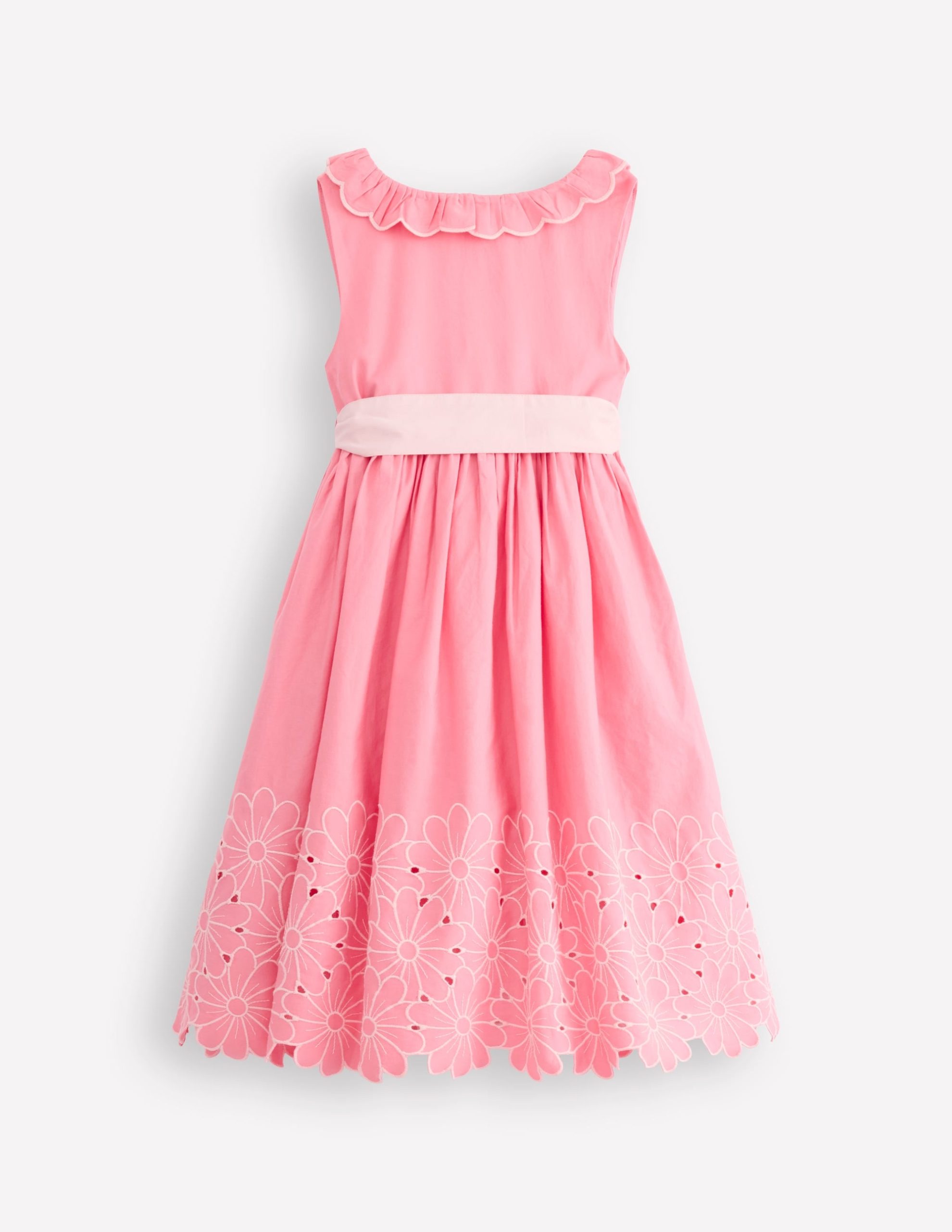 Flower Hem Occasion Dress-Salmon Pink - Image 4