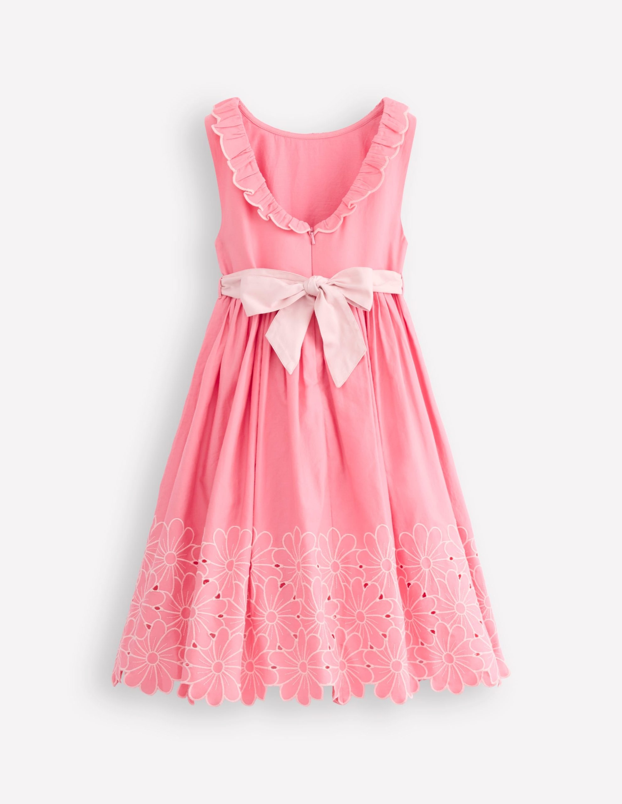 Flower Hem Occasion Dress-Salmon Pink - Image 5