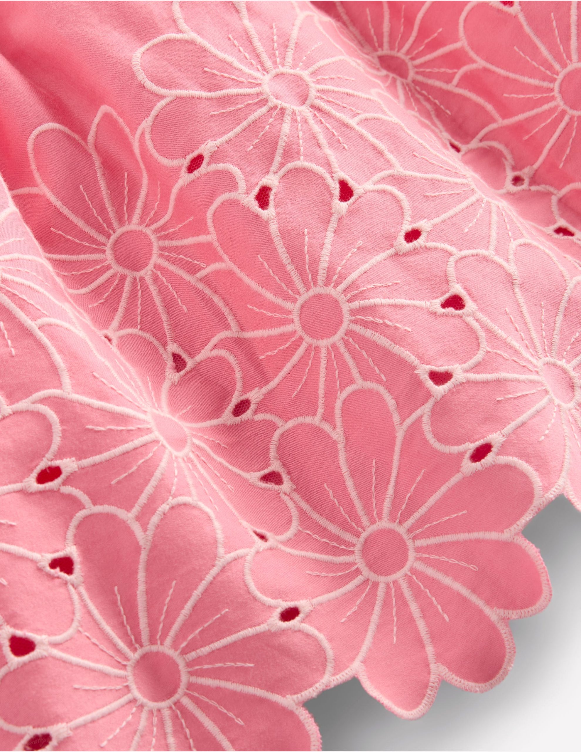 Flower Hem Occasion Dress-Salmon Pink - Image 6