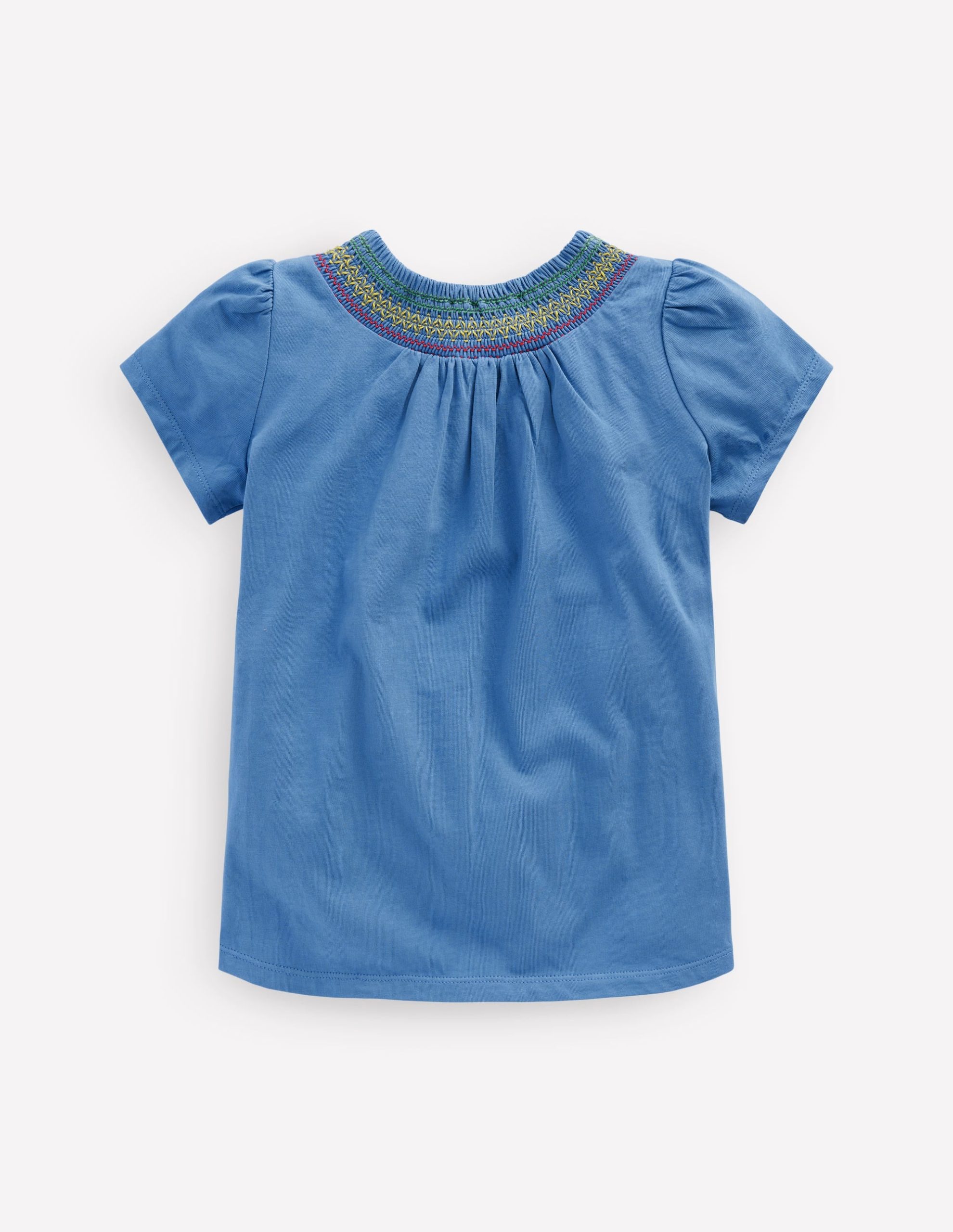 Jersey Smocked Top-Peacock Plume Blue - Image 2