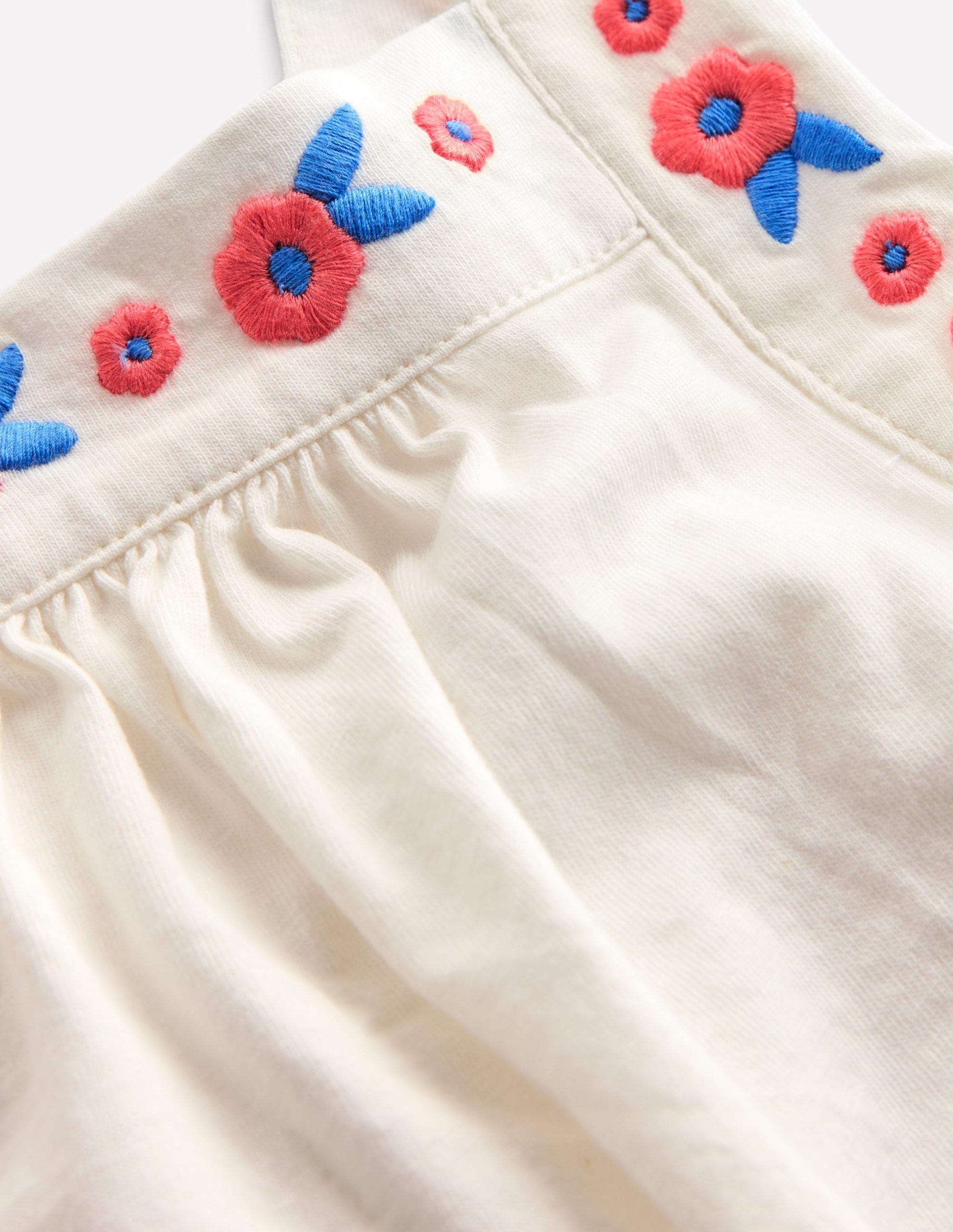 Embroidered Sleeveless Top-Soft Ivory - Image 4