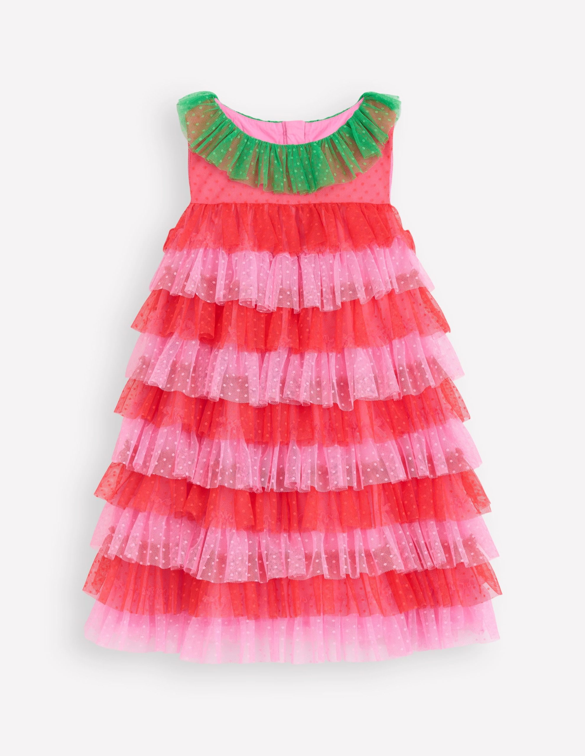 Strawberry Tulle Dress-Red/Pink - Image 4