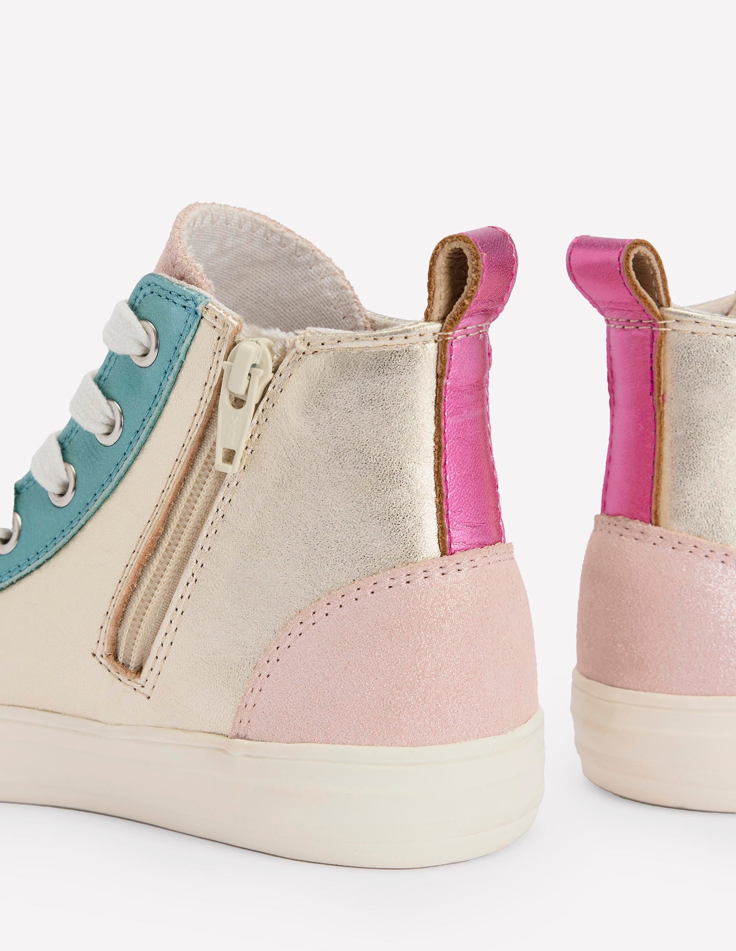 Leather Metallic High Tops-Multi Metallic - Image 3