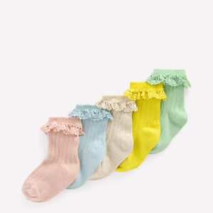 Baby Roll Top Socks 5 Pack-Multi