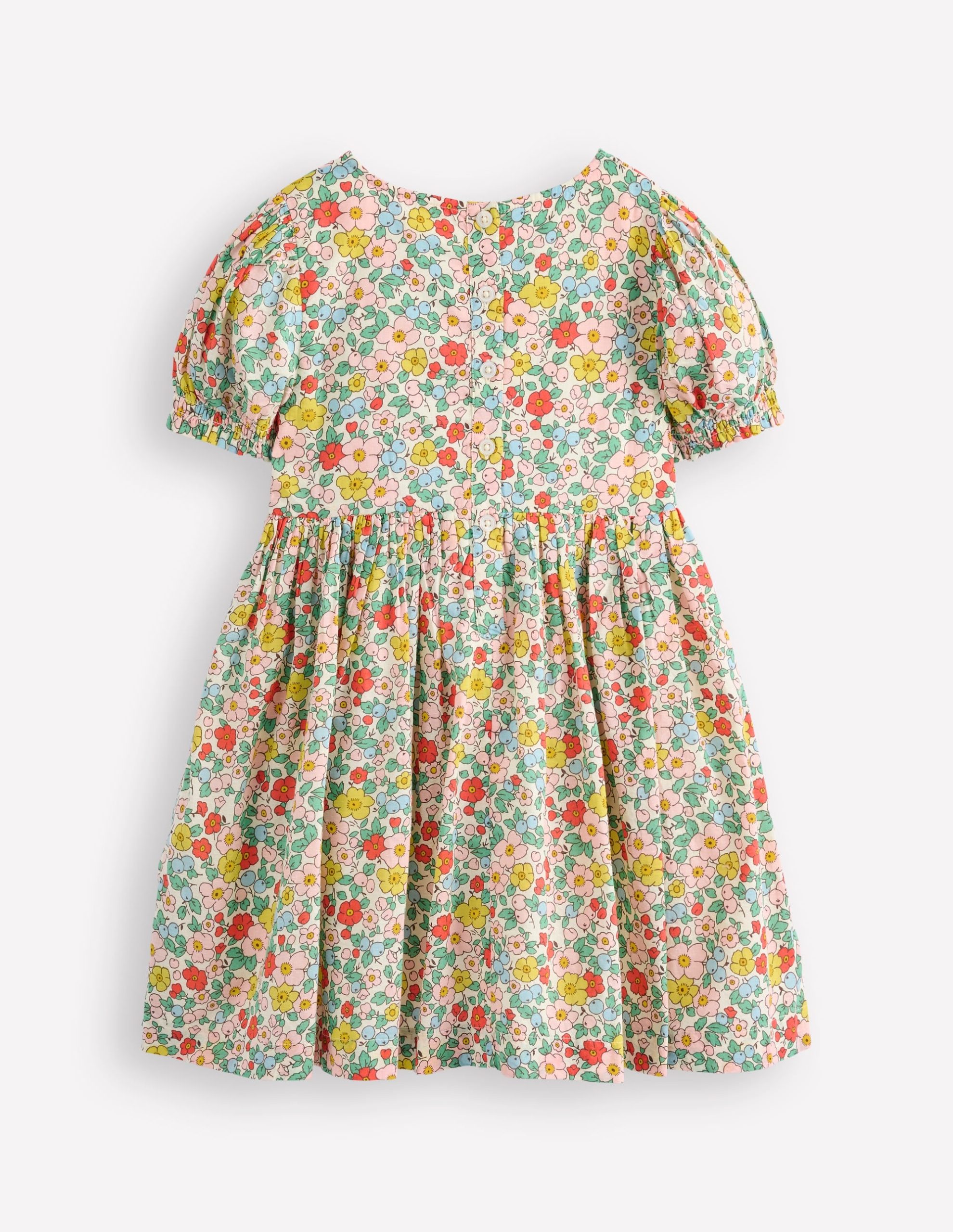 Madeline Woven Dress-Vanilla White Apple Blossom - Image 2