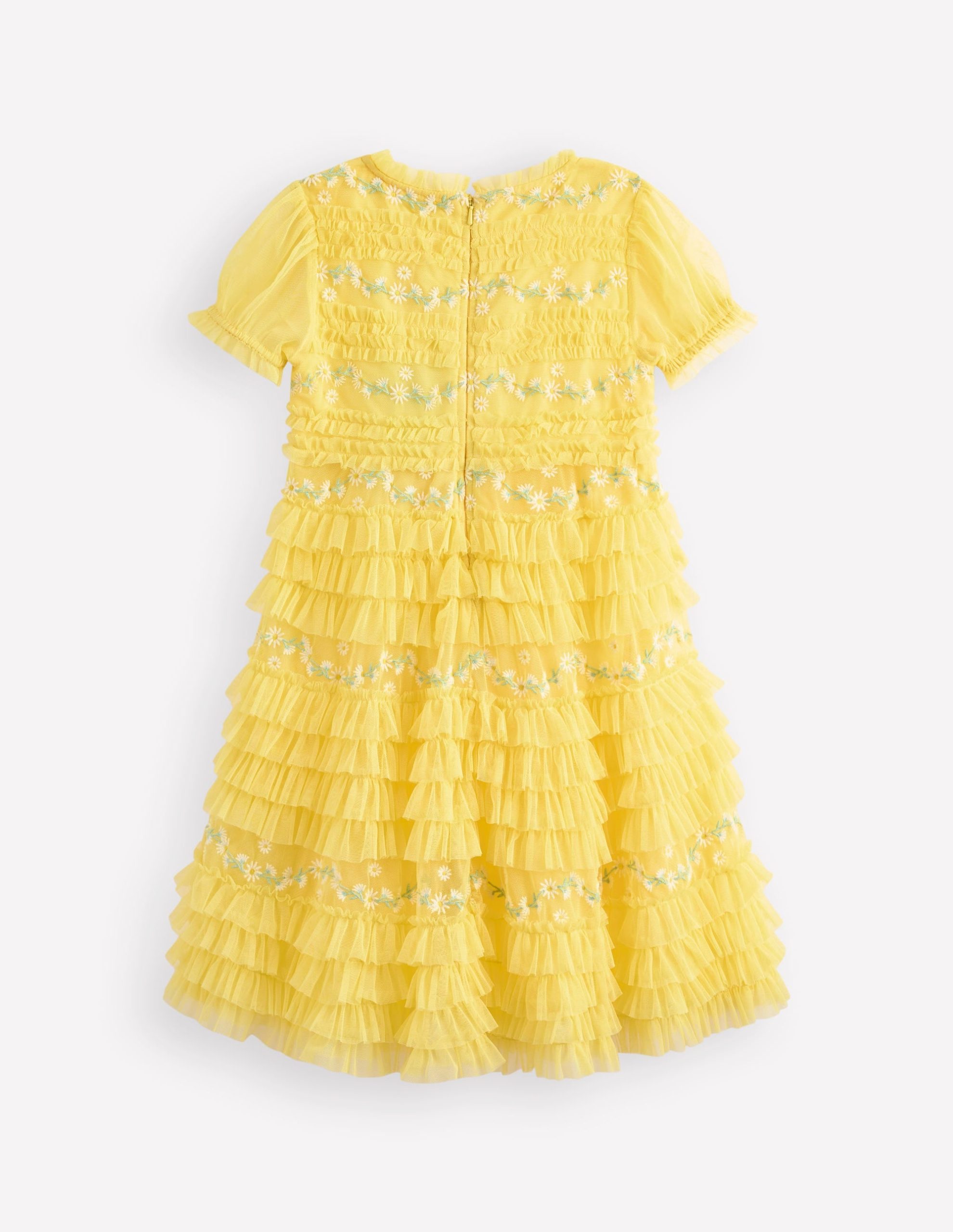 Ruffle Tulle Dress-Butter Yellow - Image 2