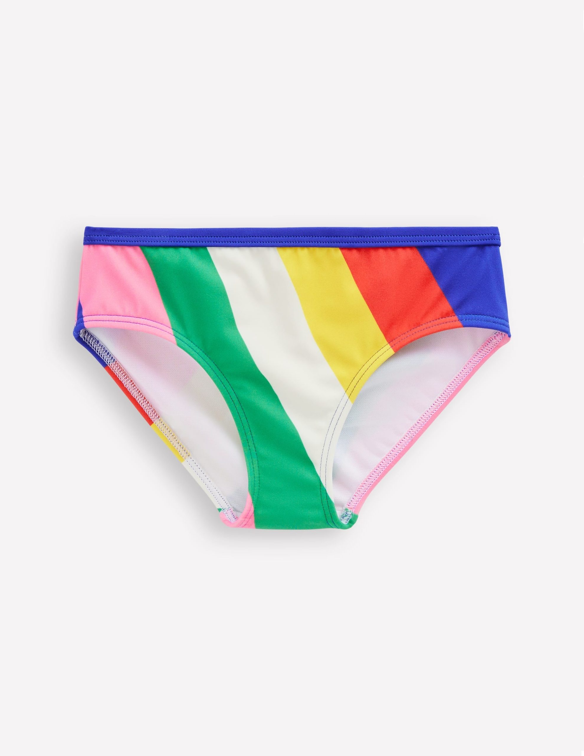 Patterned Bikini Bottoms-Multi Rainbow Swirl
