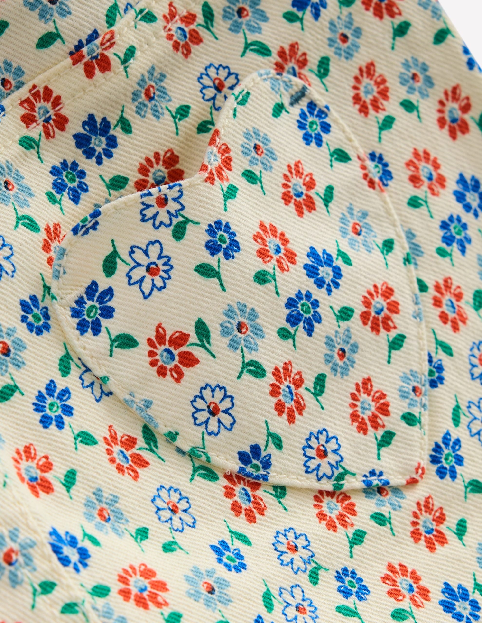 Denim Shorts-Vanilla White Vintage Daisy - Image 3