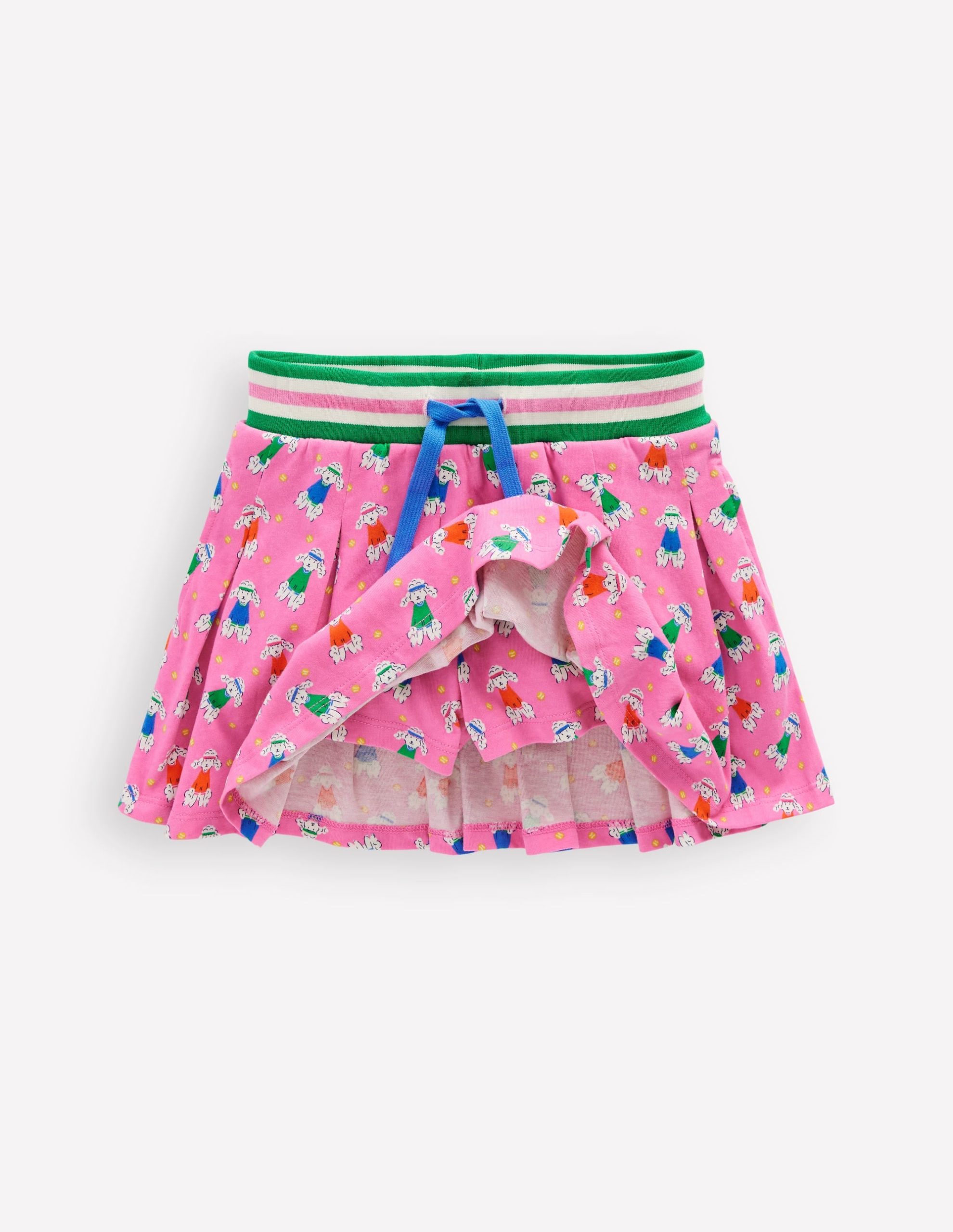 Pleated Jersey Skort-Cosmos Pink Sporty Poodle - Image 4