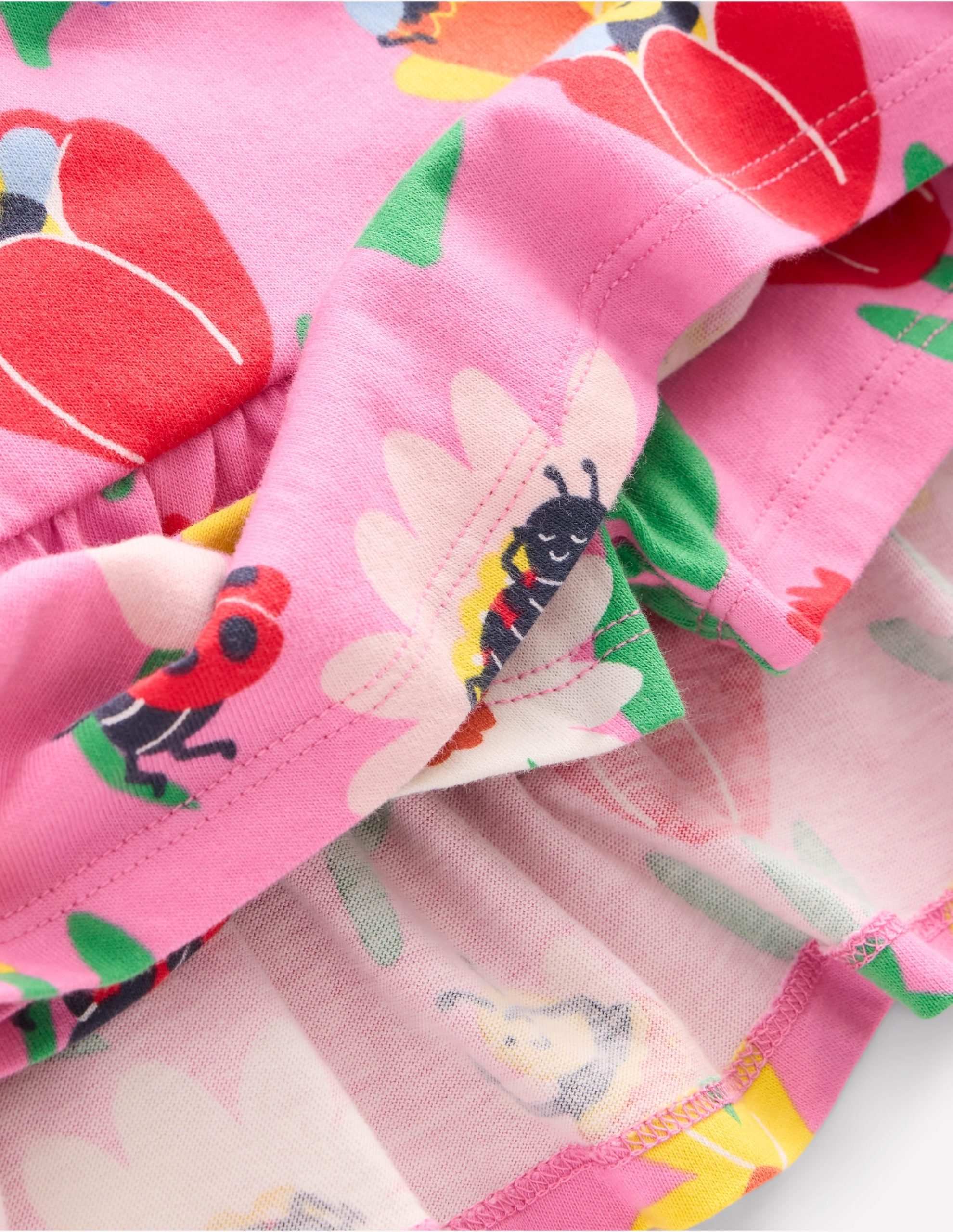 Tiered Jersey Skort-Sugared Lilac Spring Garden - Image 4