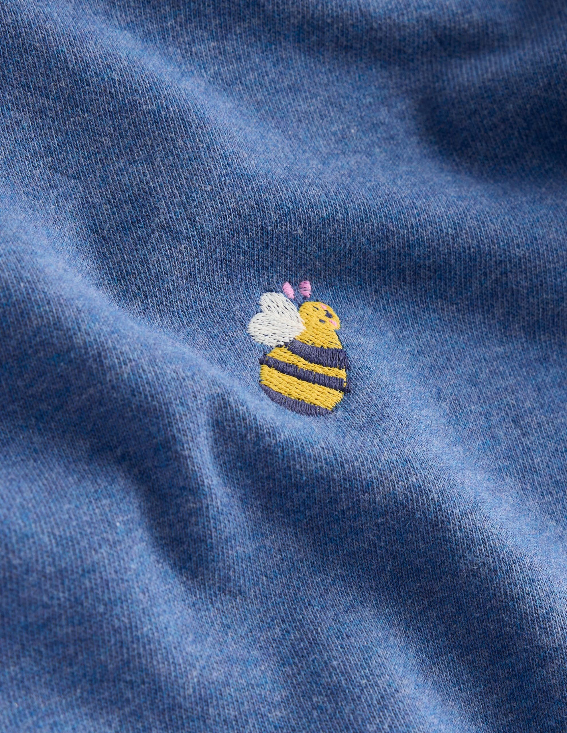 Heart Pocket Tunic Set-Blue Marl Bees - Image 5