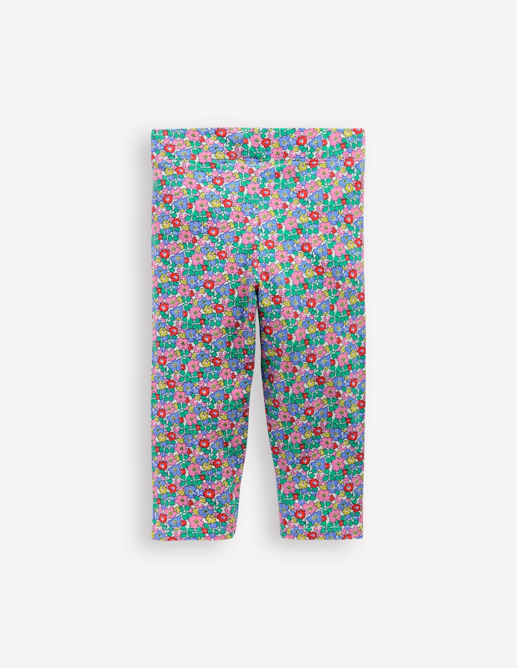 Fun Cropped Leggings-Multi Flowerbed - Image 2