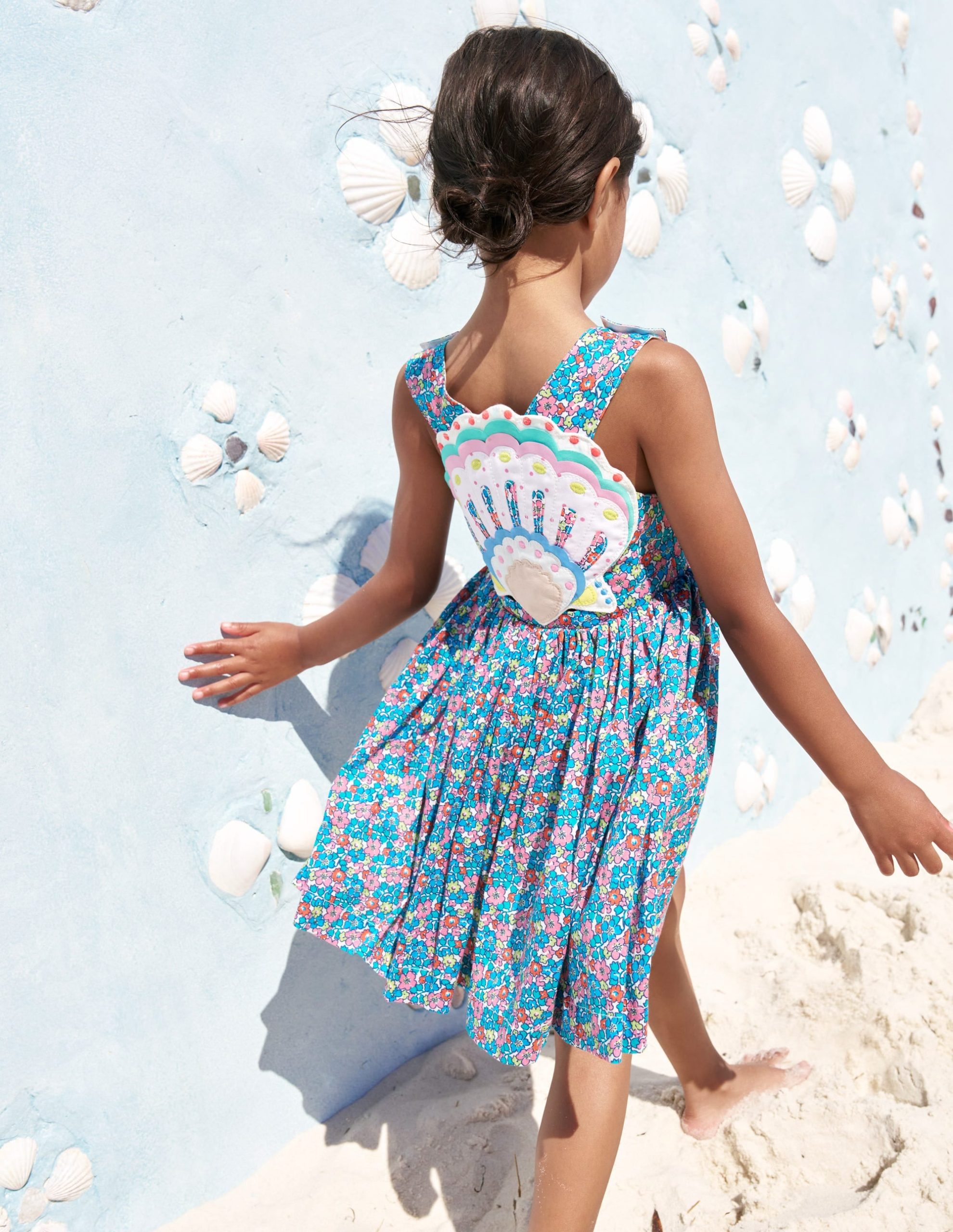 Zadie Applique Back Dress-Multi Flowerbed Shell - Image 2