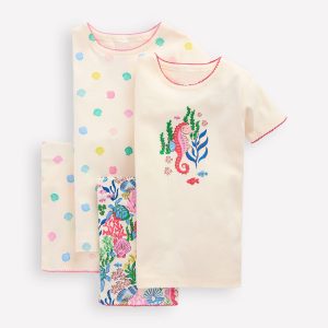 Twin Pack Short Pyjamas-Multi Coral Cove