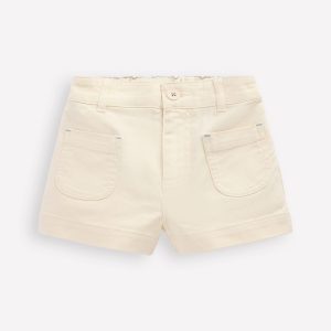 Patch Pocket Shorts-Vanilla White