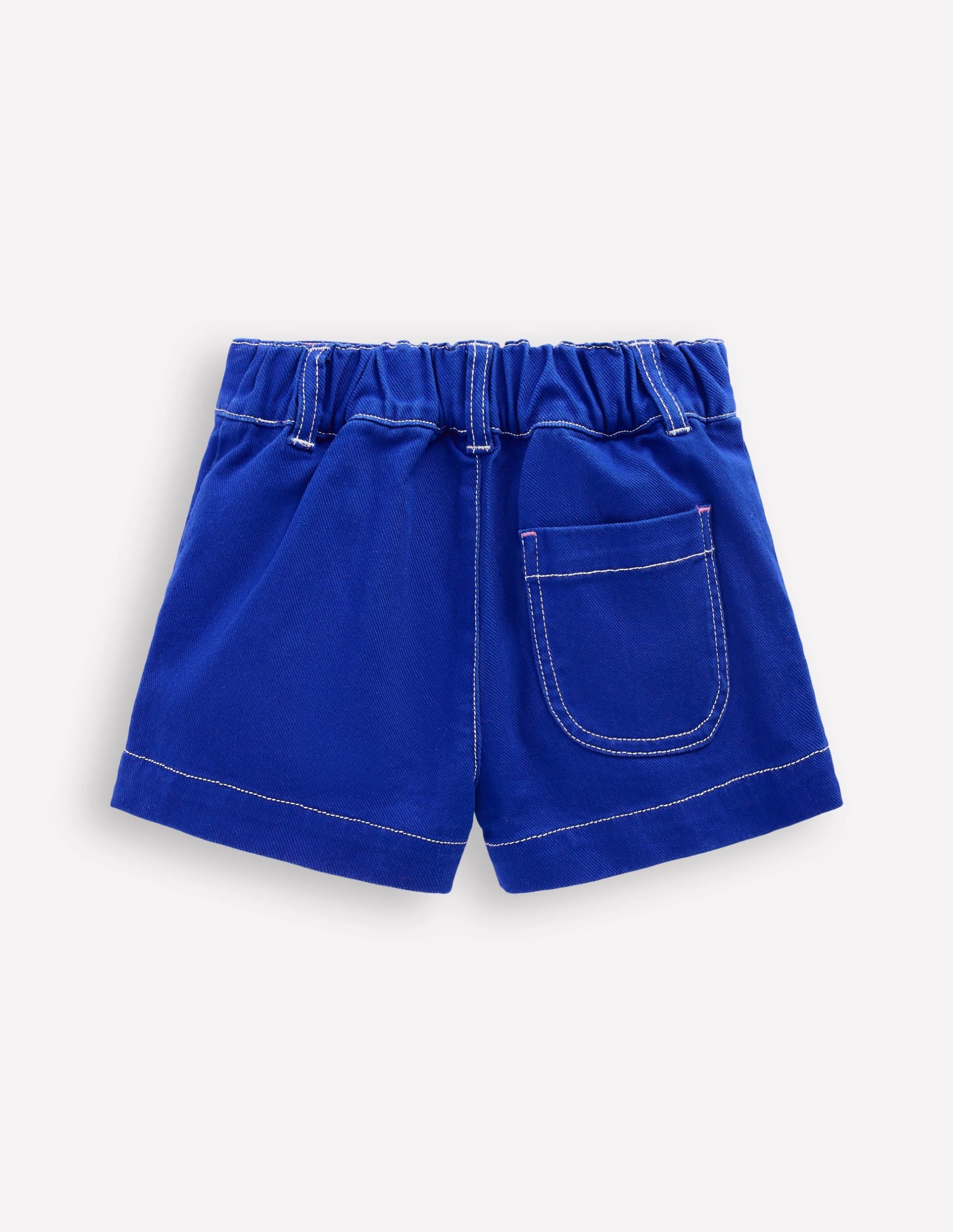 Patch Pocket Shorts-Bright Blue - Image 3