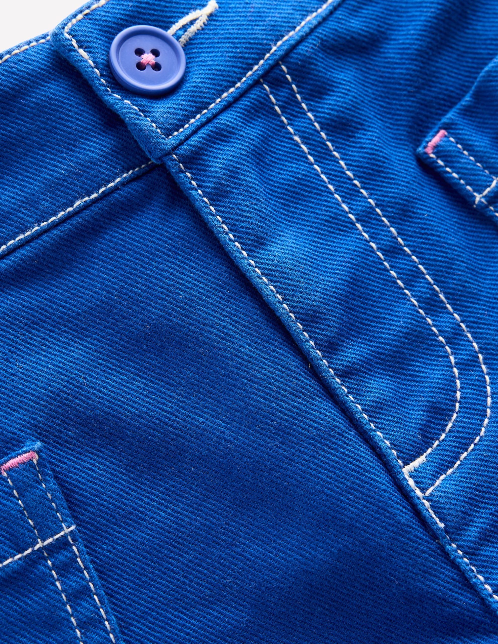 Patch Pocket Shorts-Bright Blue - Image 4