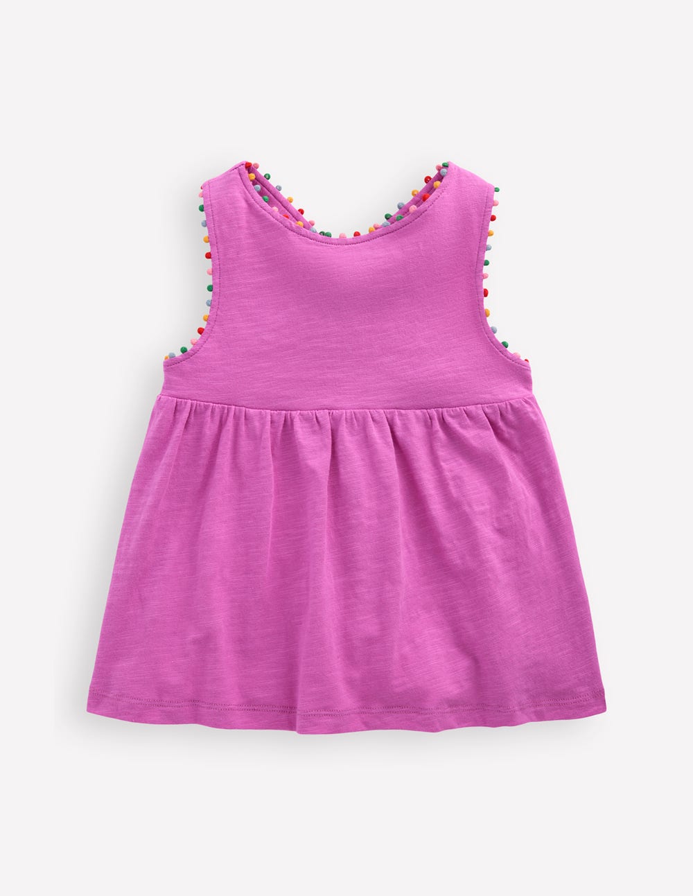 Cross-back Pom Top-Foxglove Purple