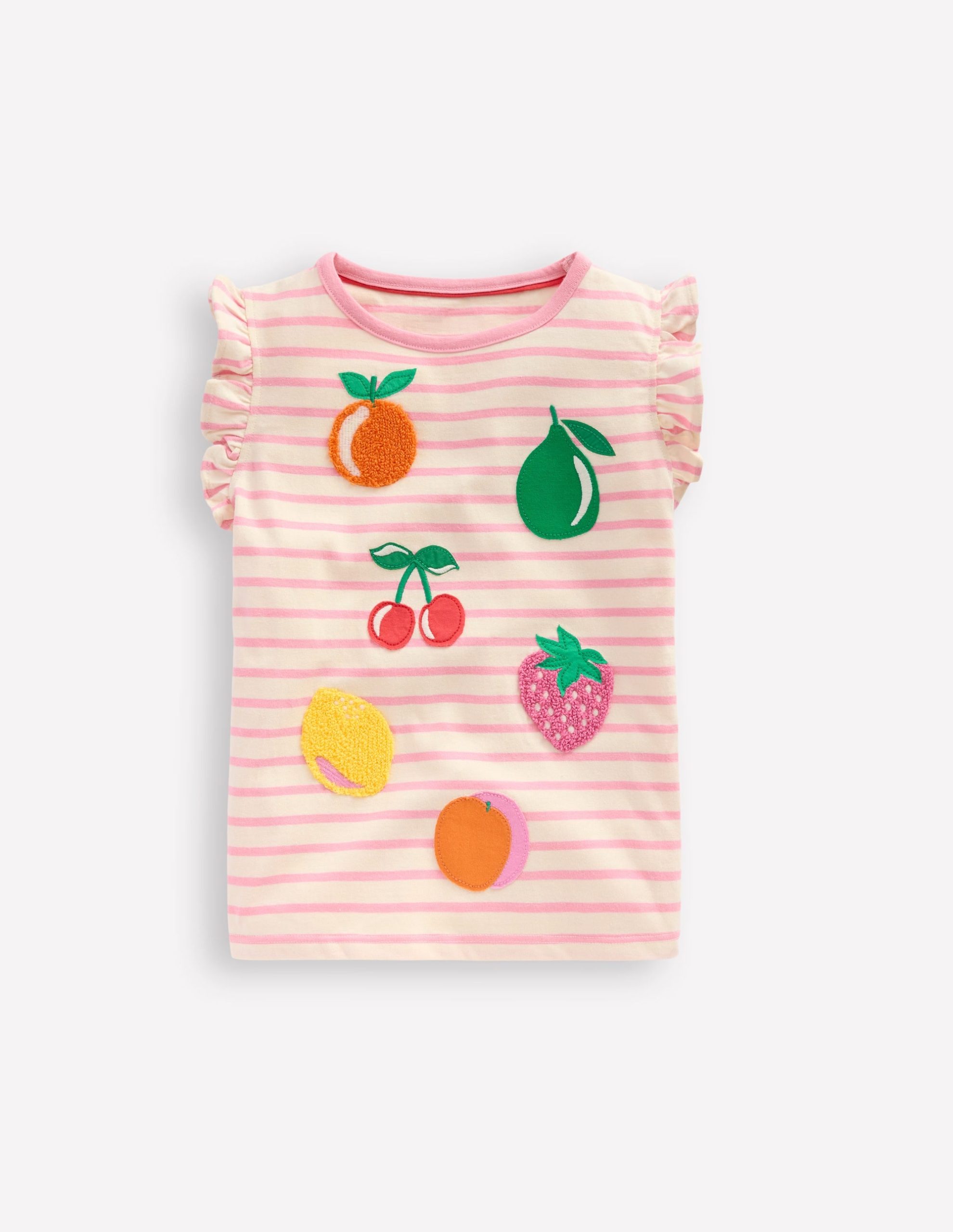 Flutter Short Sleeve T-shirt-Bubblegum Pink Fruits - Image 2