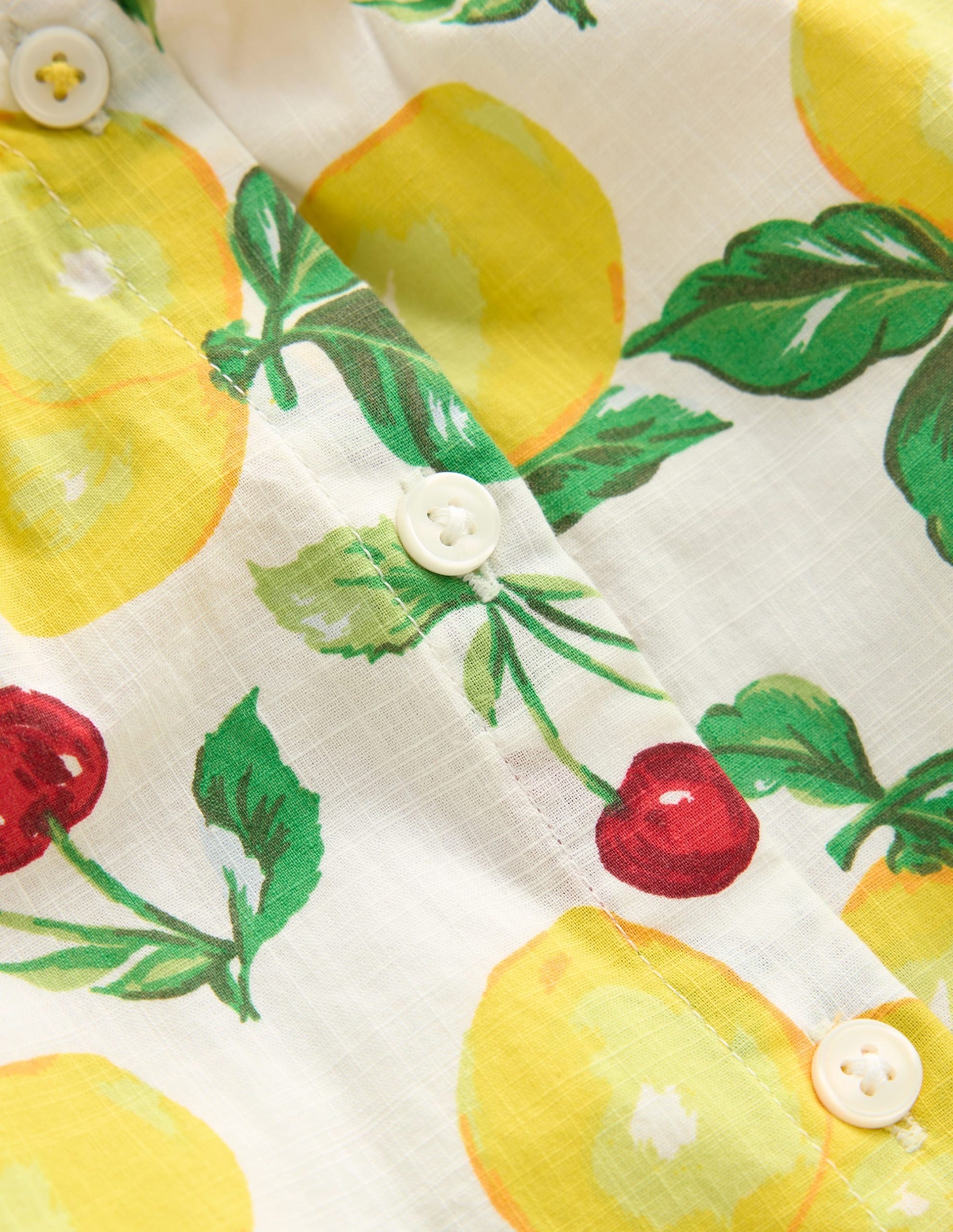 Woven Collared Top-Lemons and Cherries - Image 3