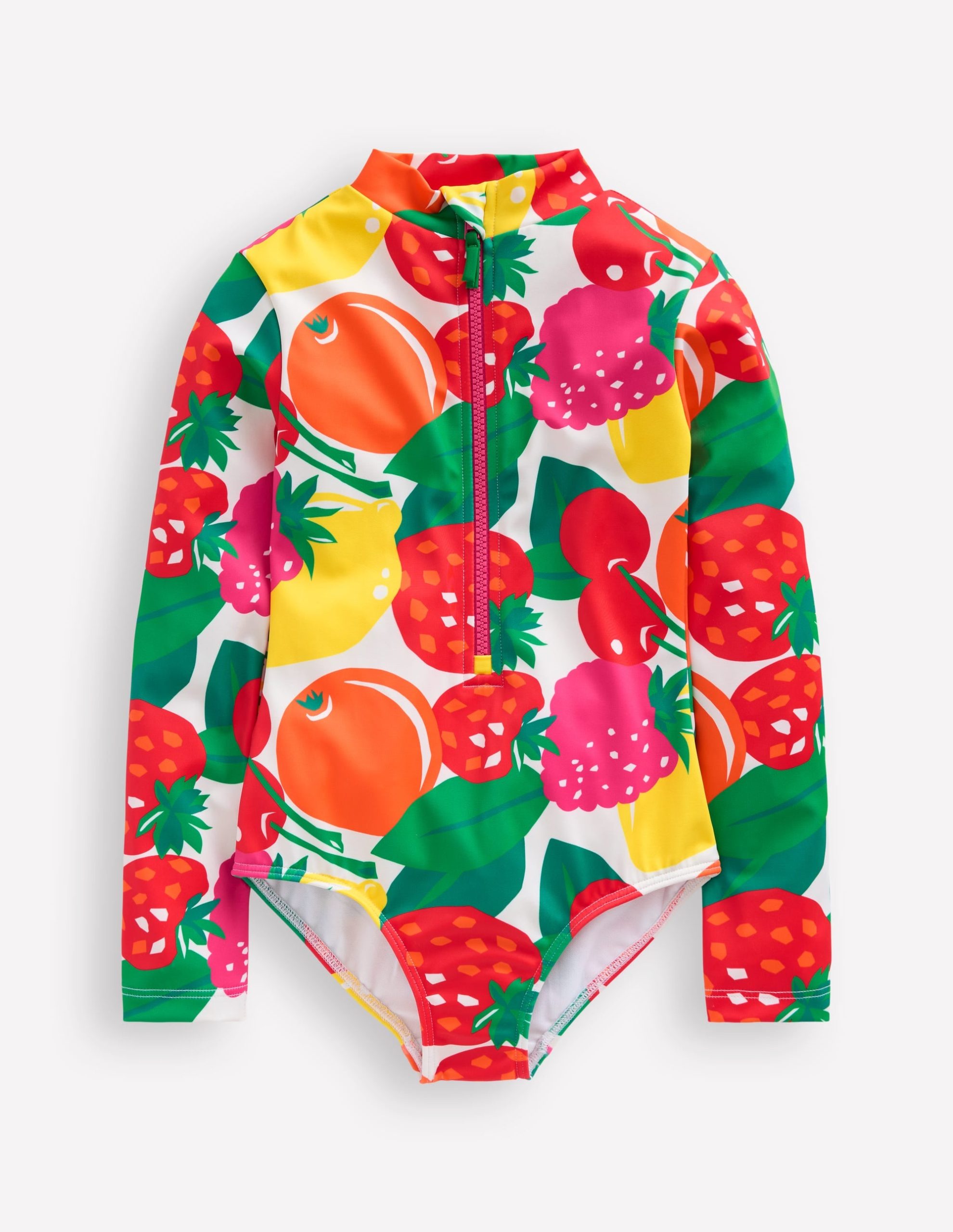 Long-Sleeved Swimsuit-Multi Giant Fruit - Image 3