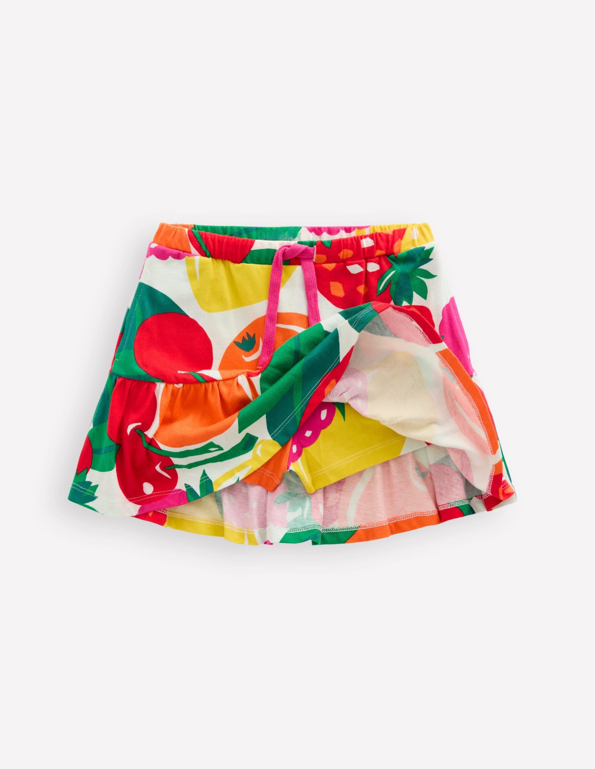 Tiered Jersey Skort-Multi Giant Fruit - Image 4