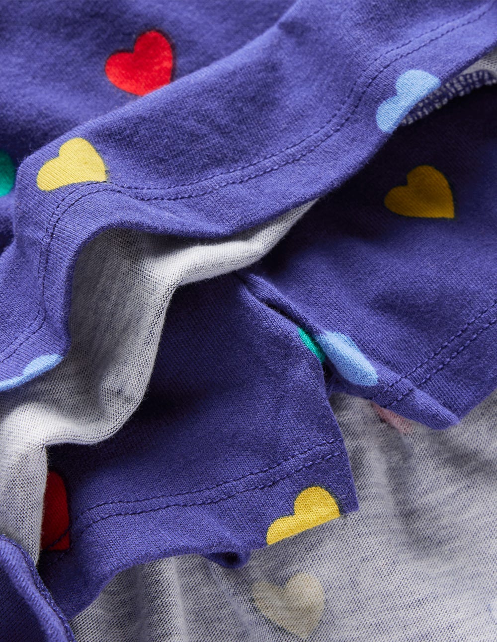 Tiered Jersey Skort-Starboard Blue Multi Hearts - Image 3