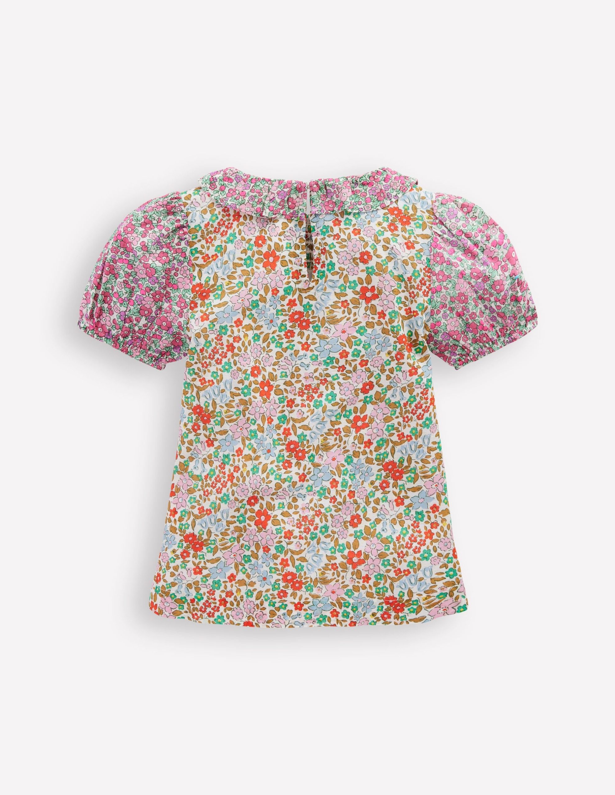 Smocked Frill Neck Blouse-Hotchpotch Floral - Image 3