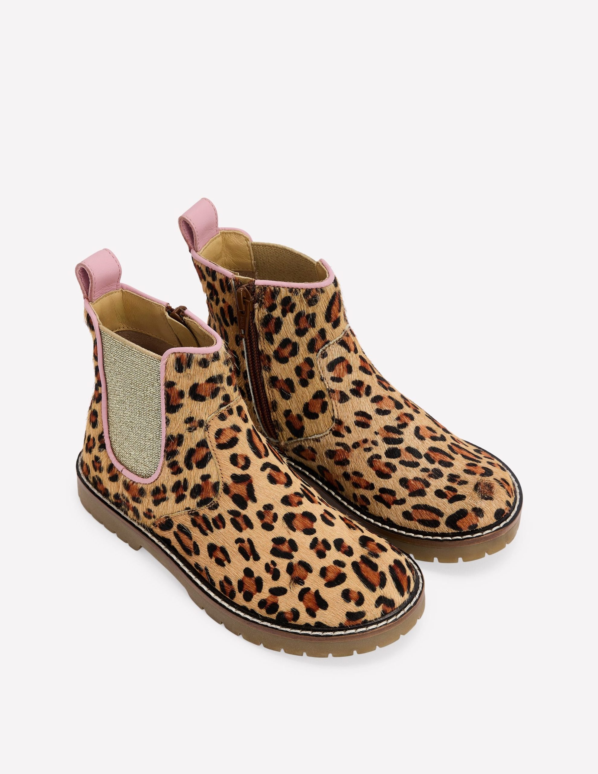 Leather Chelsea Boots-Leopard - Image 3