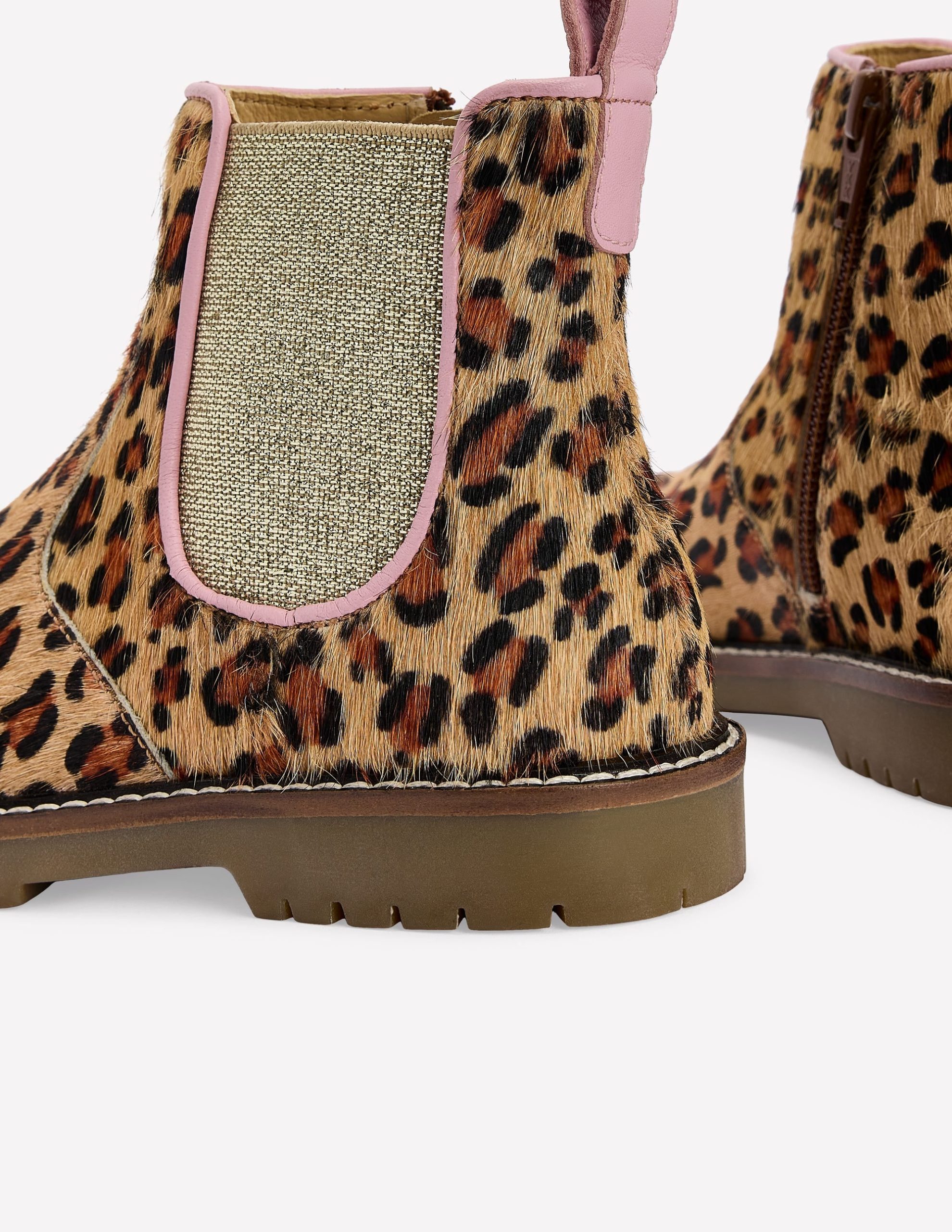 Leather Chelsea Boots-Leopard - Image 4