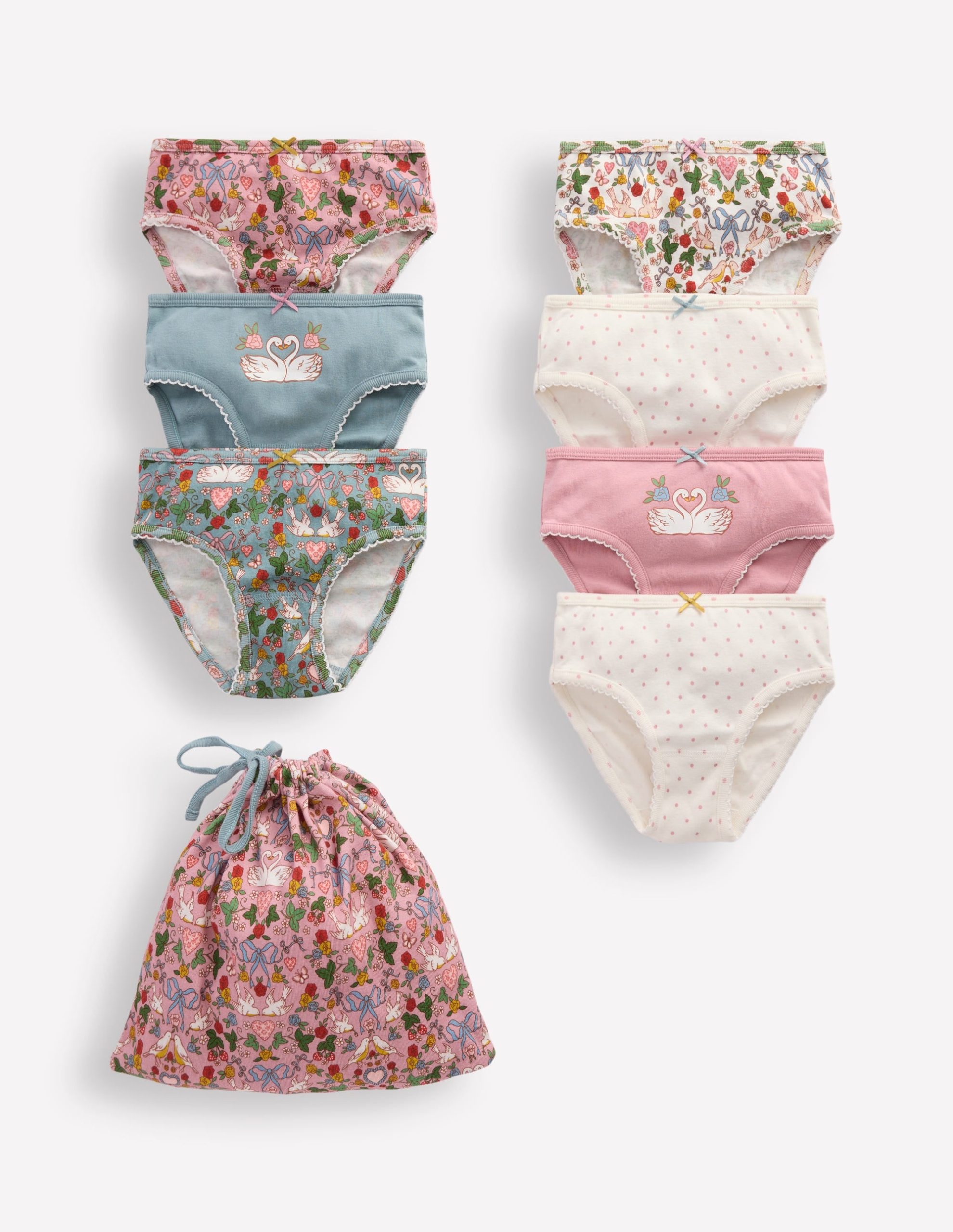 7-Pack Underwear-Festive Swans