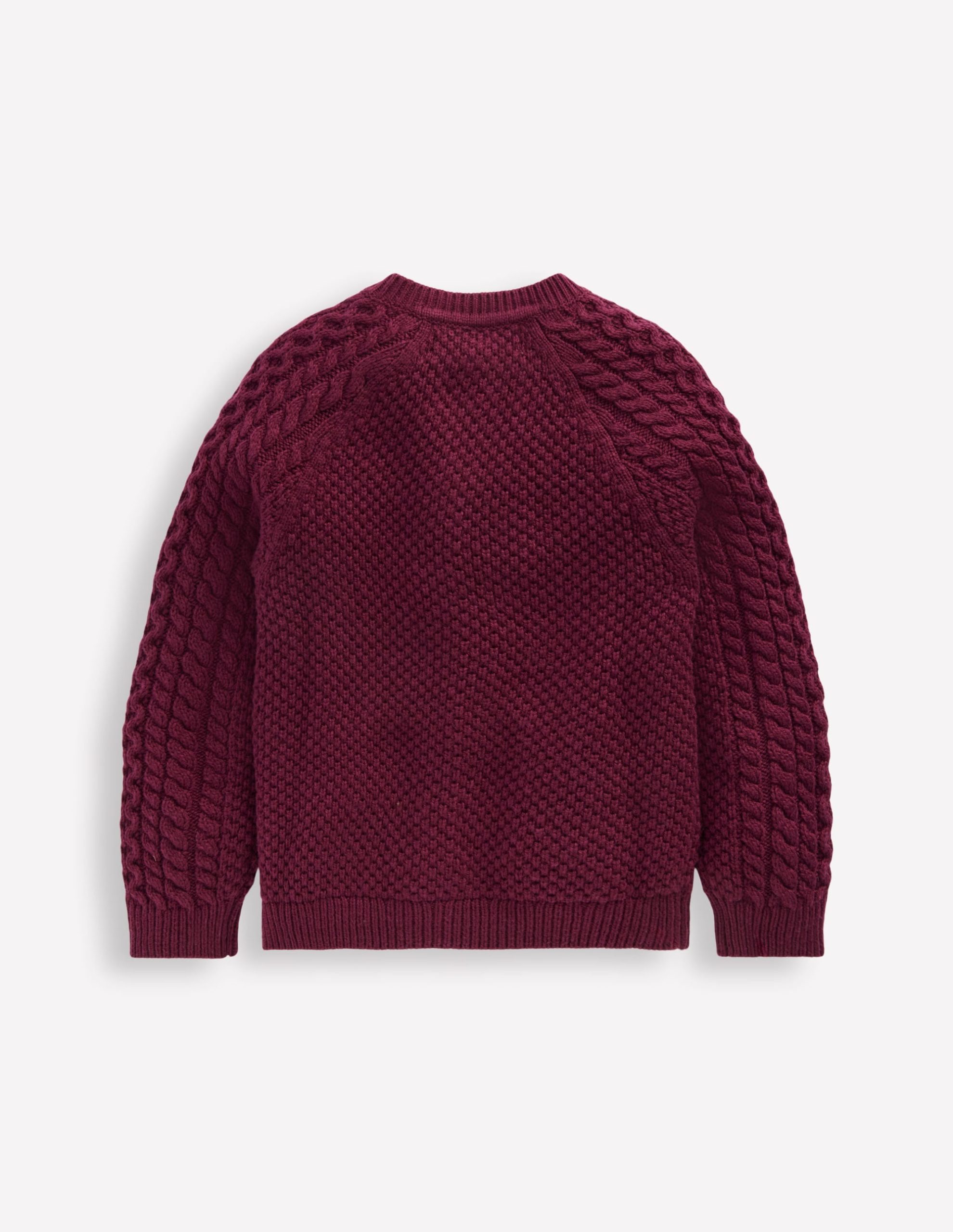 Heritage Cable Cardigan-Plum - Image 3