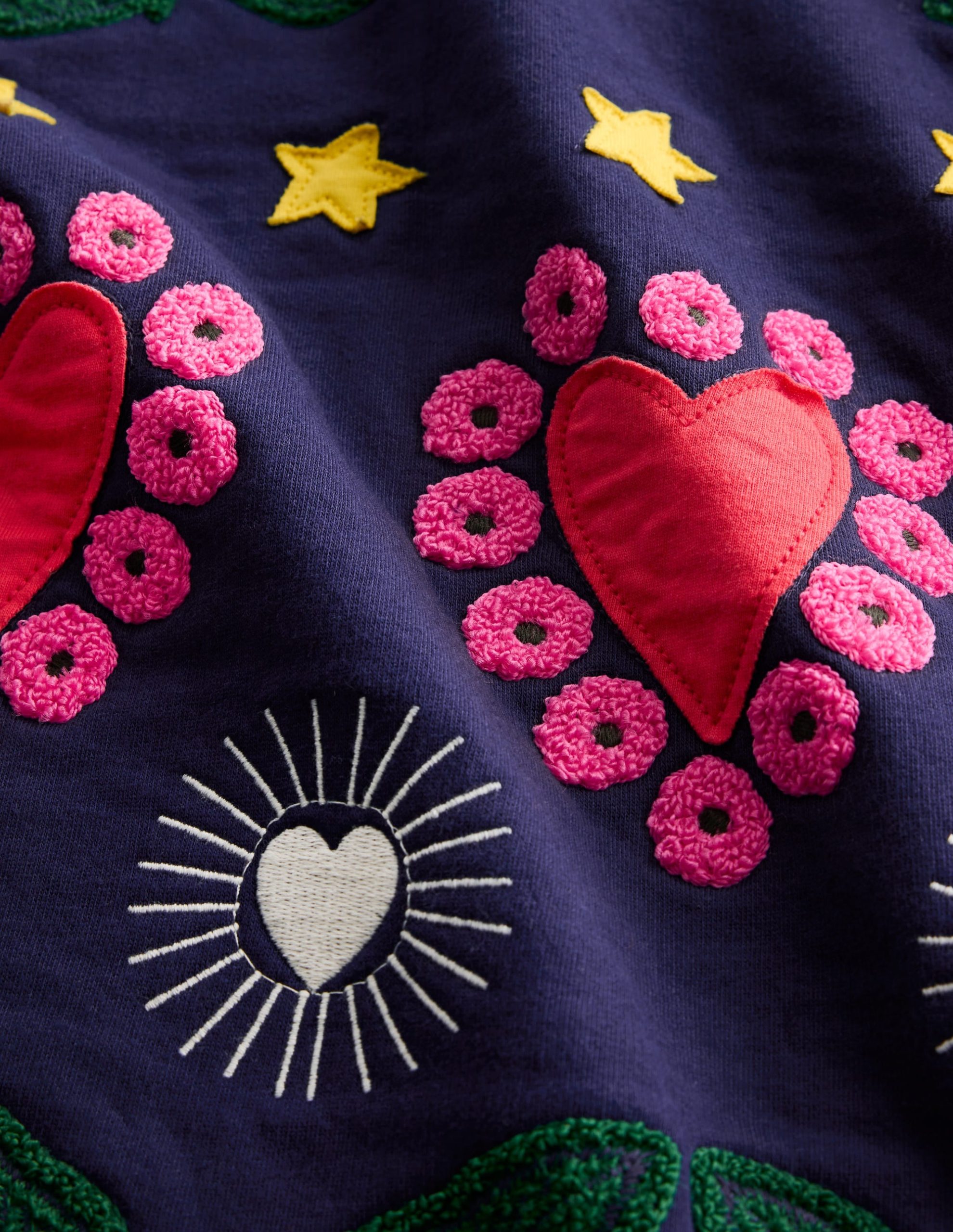 Ida Sweatshirt Appliqu?? Dress-College Navy Tigers - Image 3