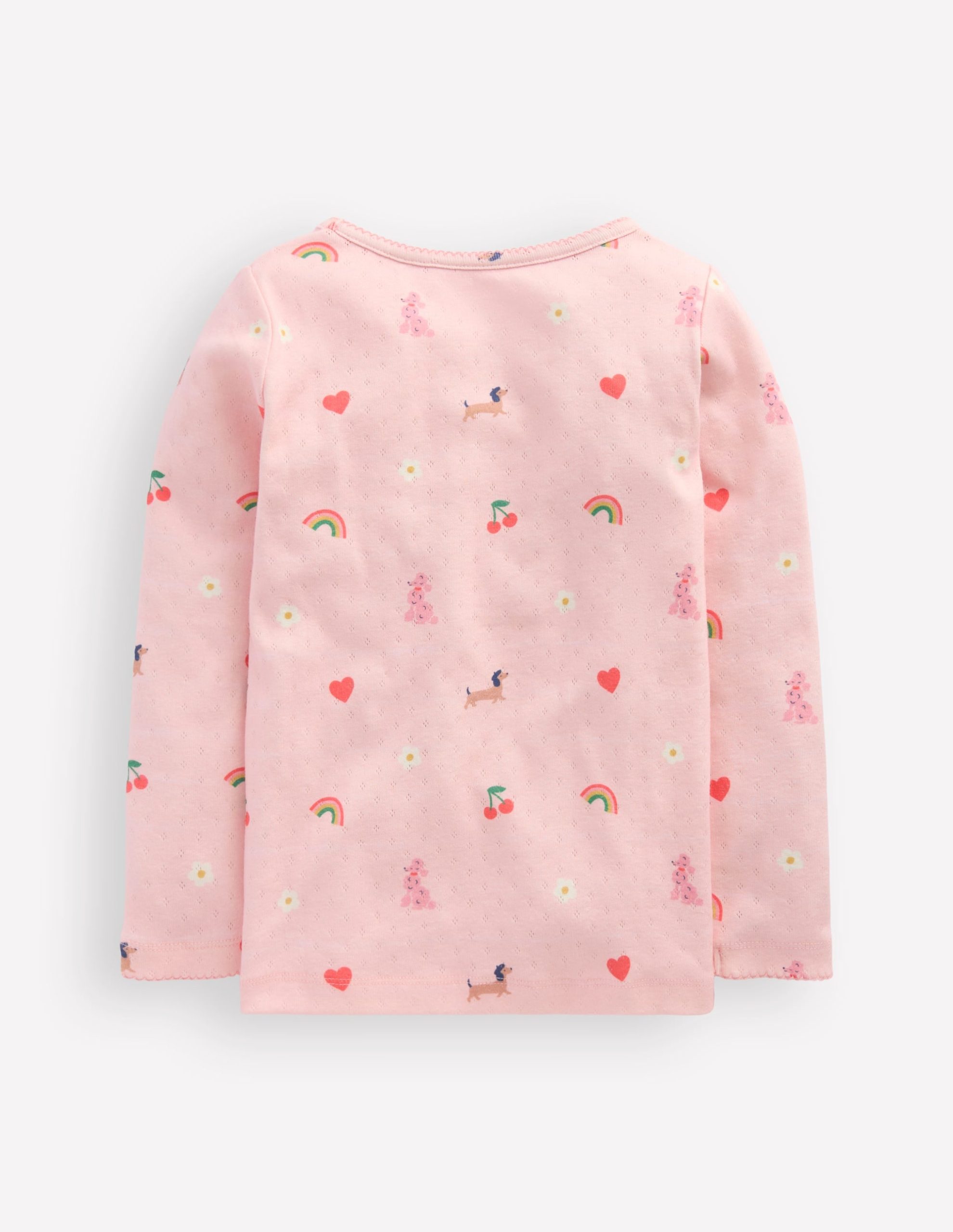 Long Sleeve Pointelle Top-Chalk Pink Parisien - Image 2