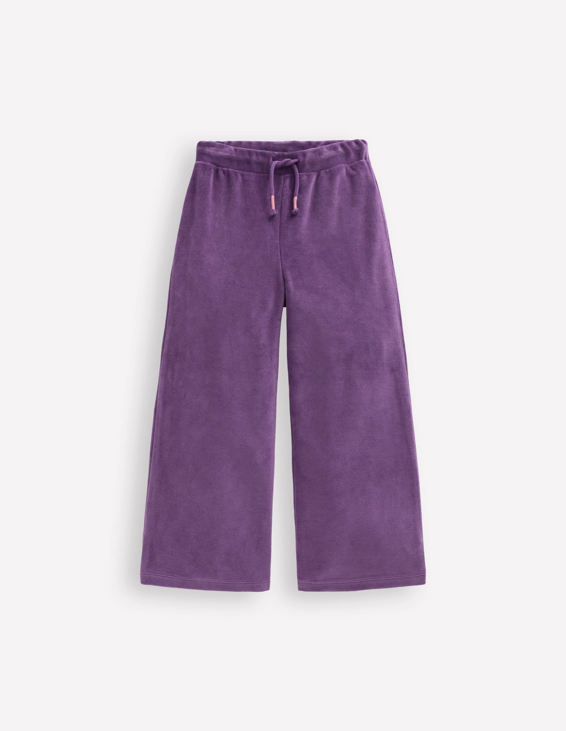 Heart Pocket Velour Sweatpants-Mystical Purple