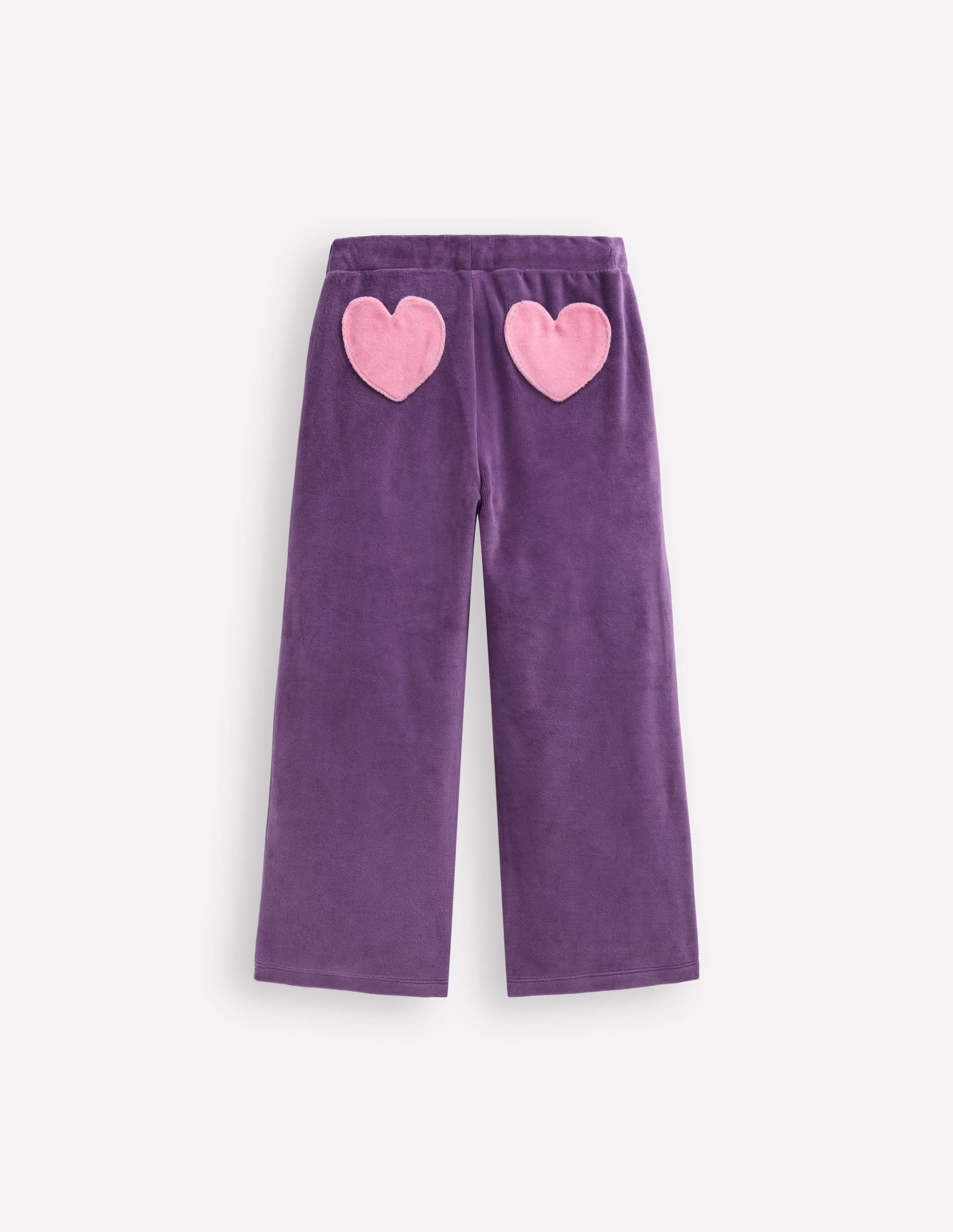 Heart Pocket Velour Sweatpants-Mystical Purple - Image 2
