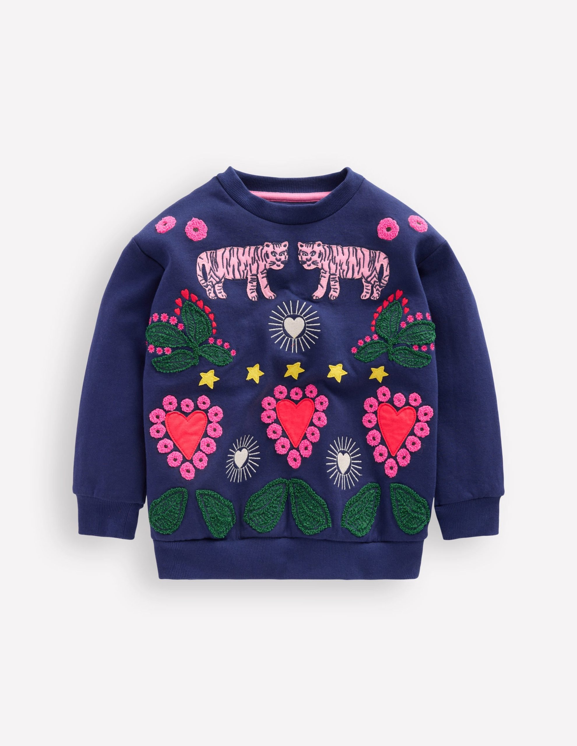 Bobbie Appliqué Sweatshirt-College Navy Tigers - Image 3