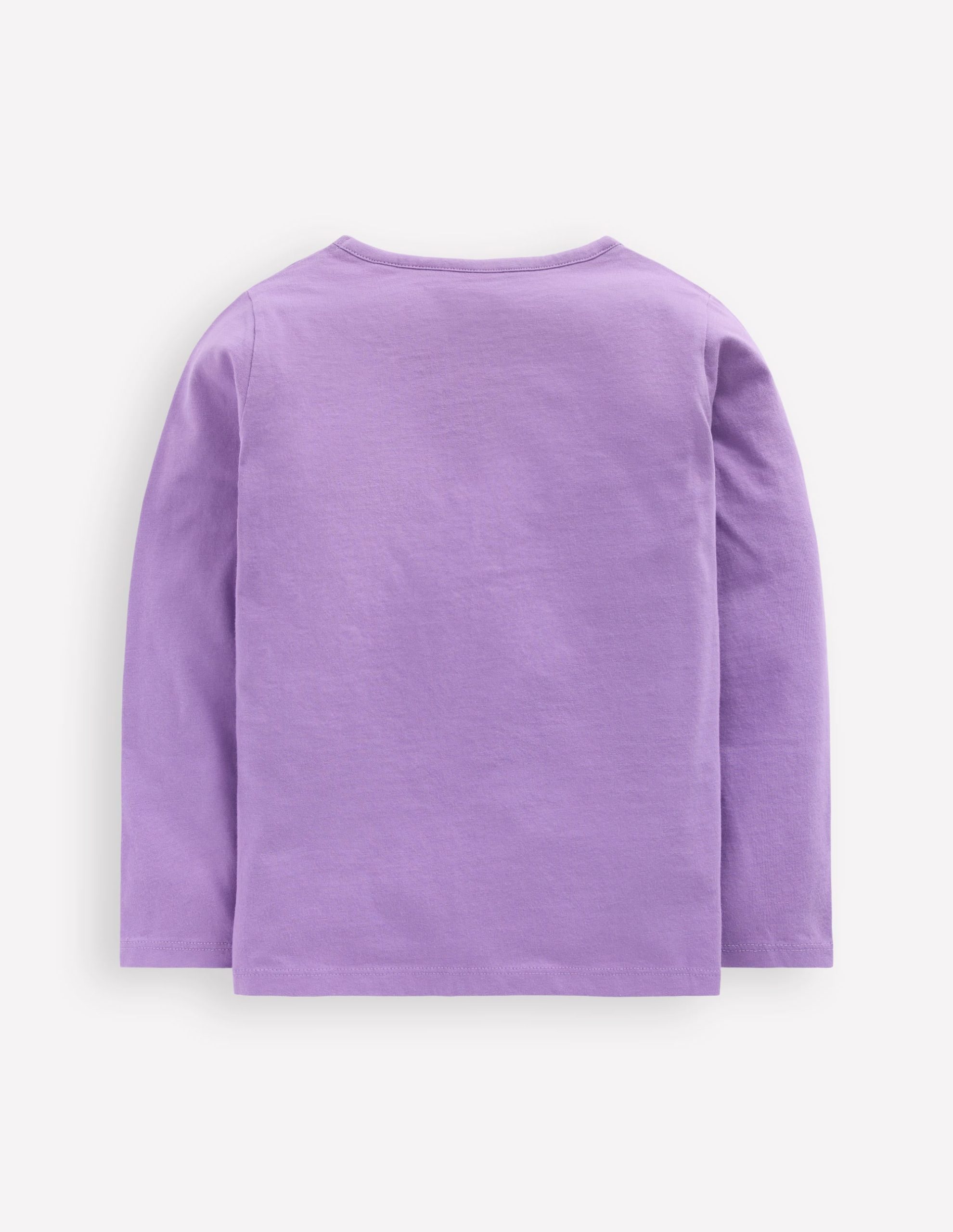 Long Sleeve Boucl?? T-shirt-Aster Purple Popcorn Bunny - Image 2