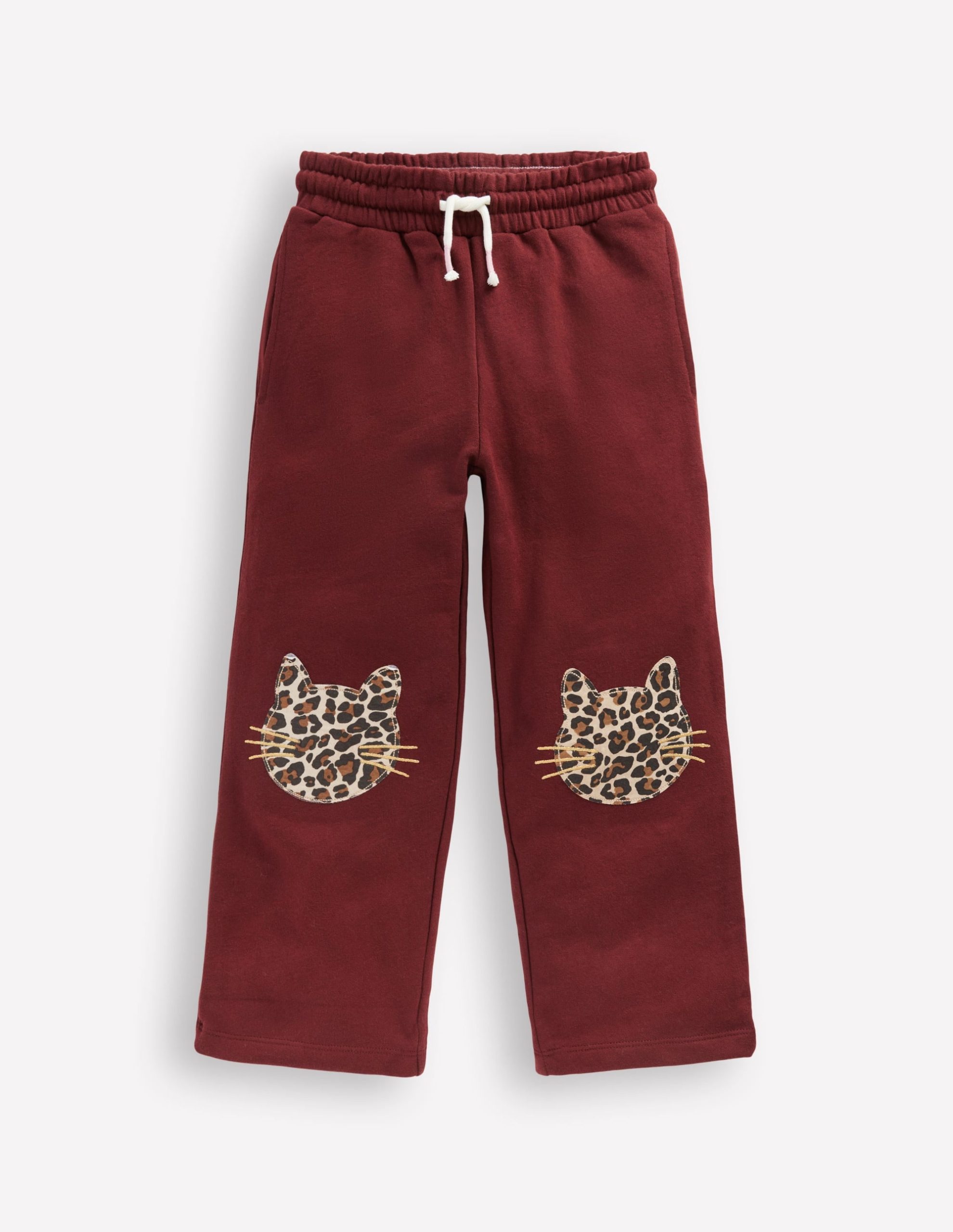 Bobbie Appliqu?? Joggers-Chestnut Cats