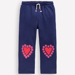 Bobbie Appliqu?? Joggers-College Navy Hearts