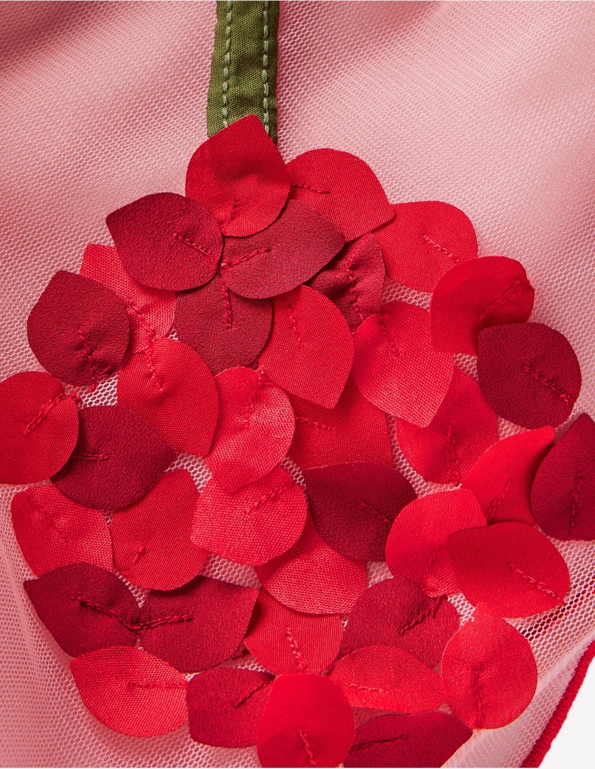 Appliqu?? Tulle Skirt-Vintage Pink Cherries - Image 4